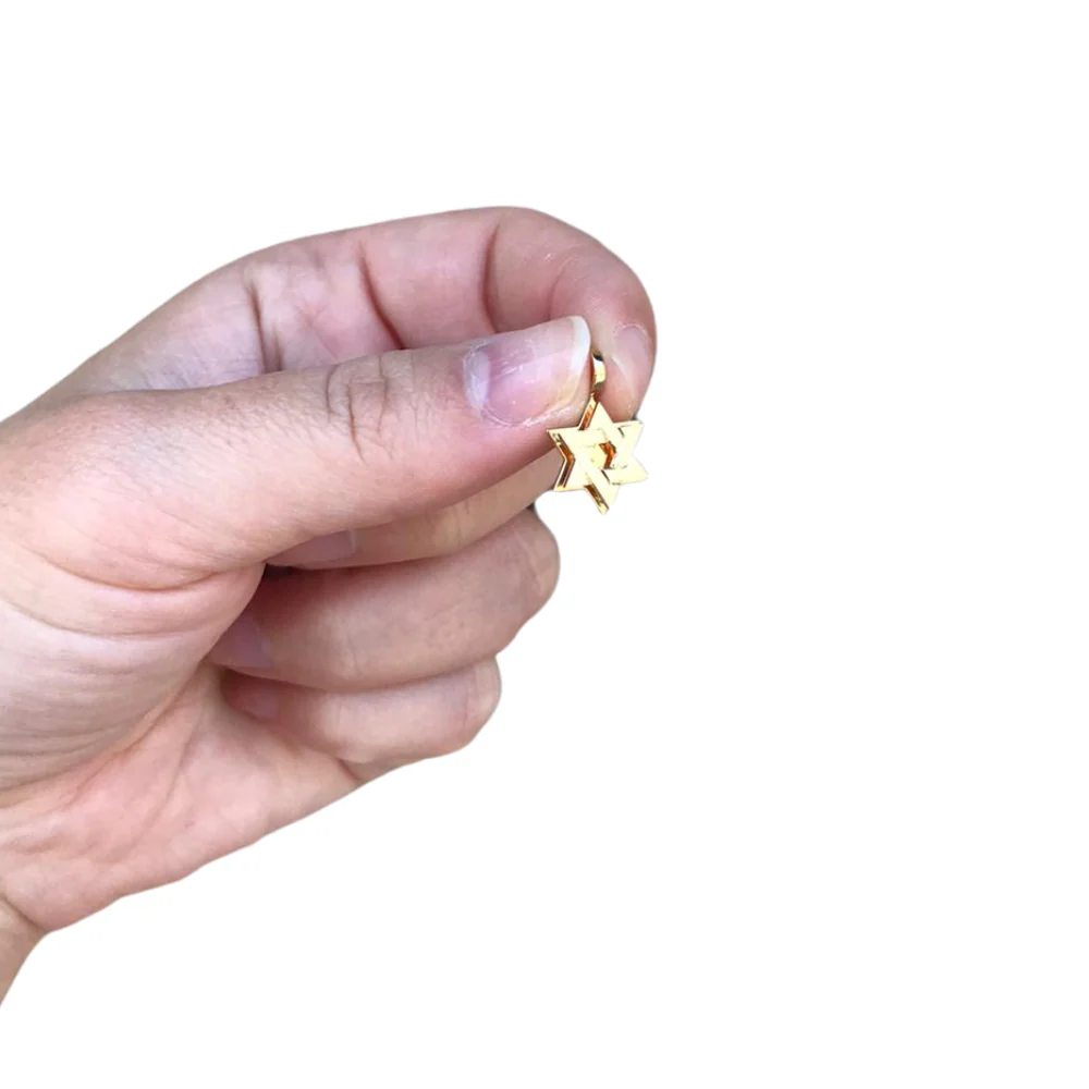 Star of David Pendant -18k Gold Dual Layered - Image 7