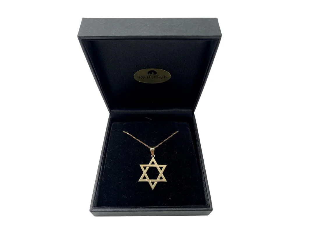 14K Gold Classic Star of David Pendant - Image 6