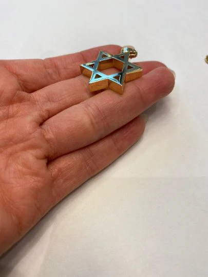 14k Gold Large Heavyweight Star of David Pendant - Image 2
