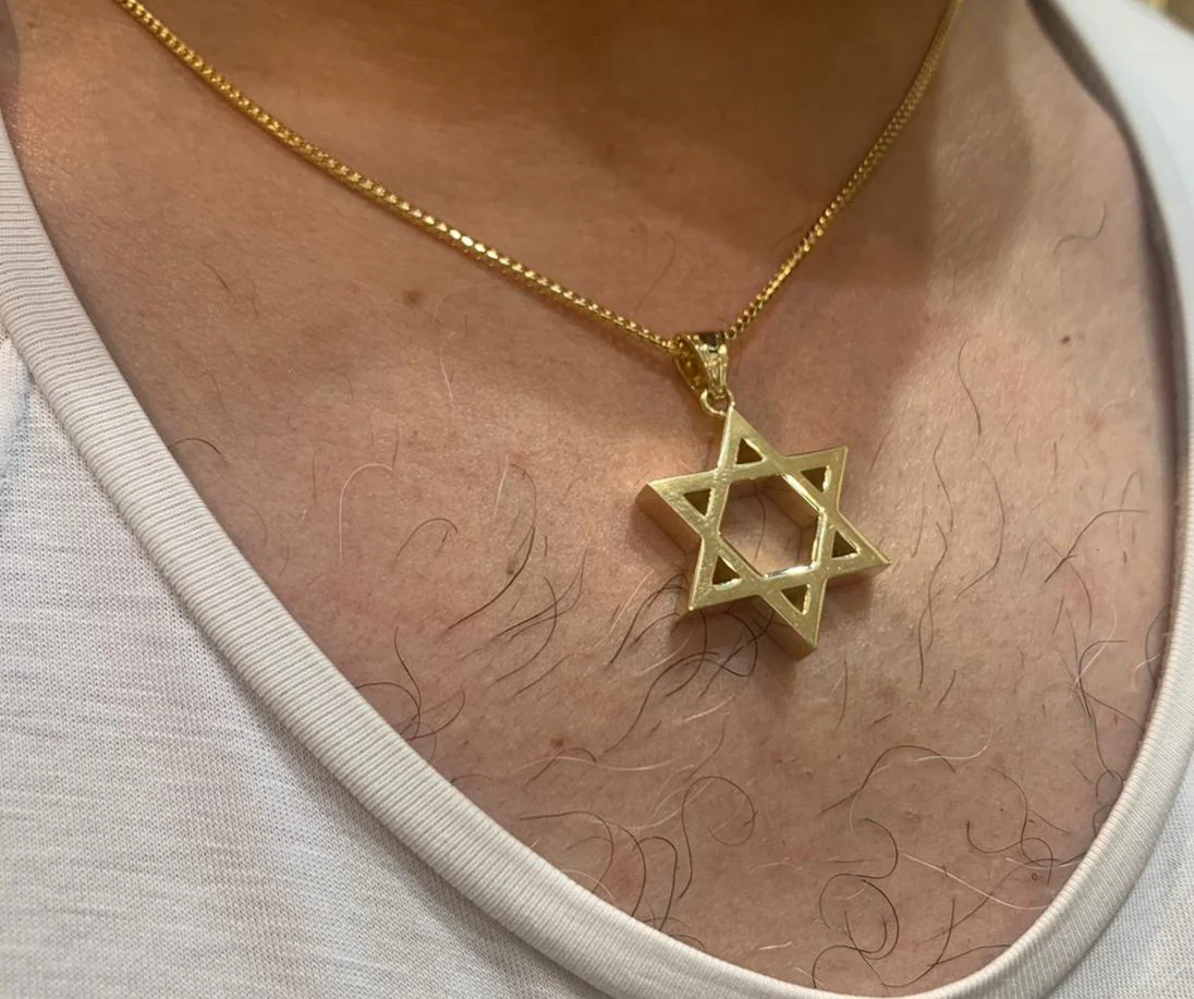 14k Gold Large Heavyweight Star of David Pendant - Image 5