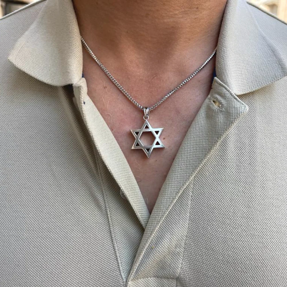 14k Gold Large Heavyweight Star of David Pendant - Image 6