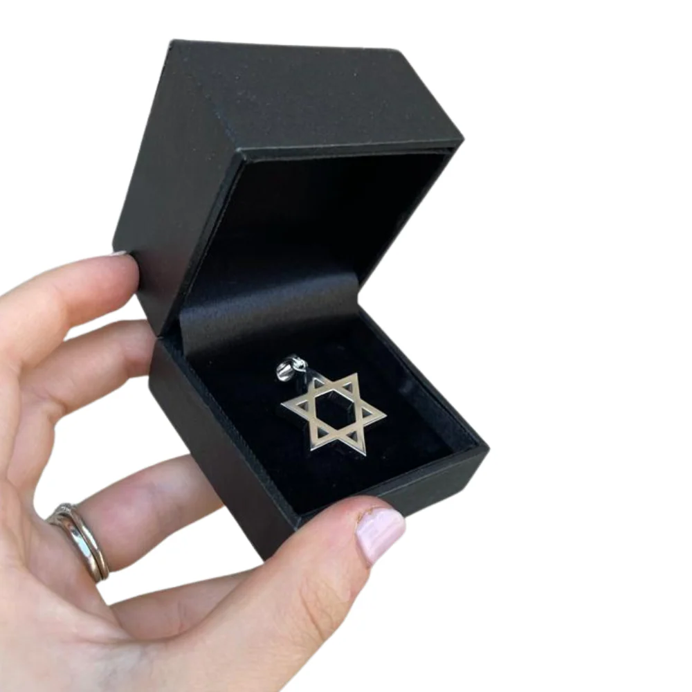 14k Gold Large Heavyweight Star of David Pendant - Image 7