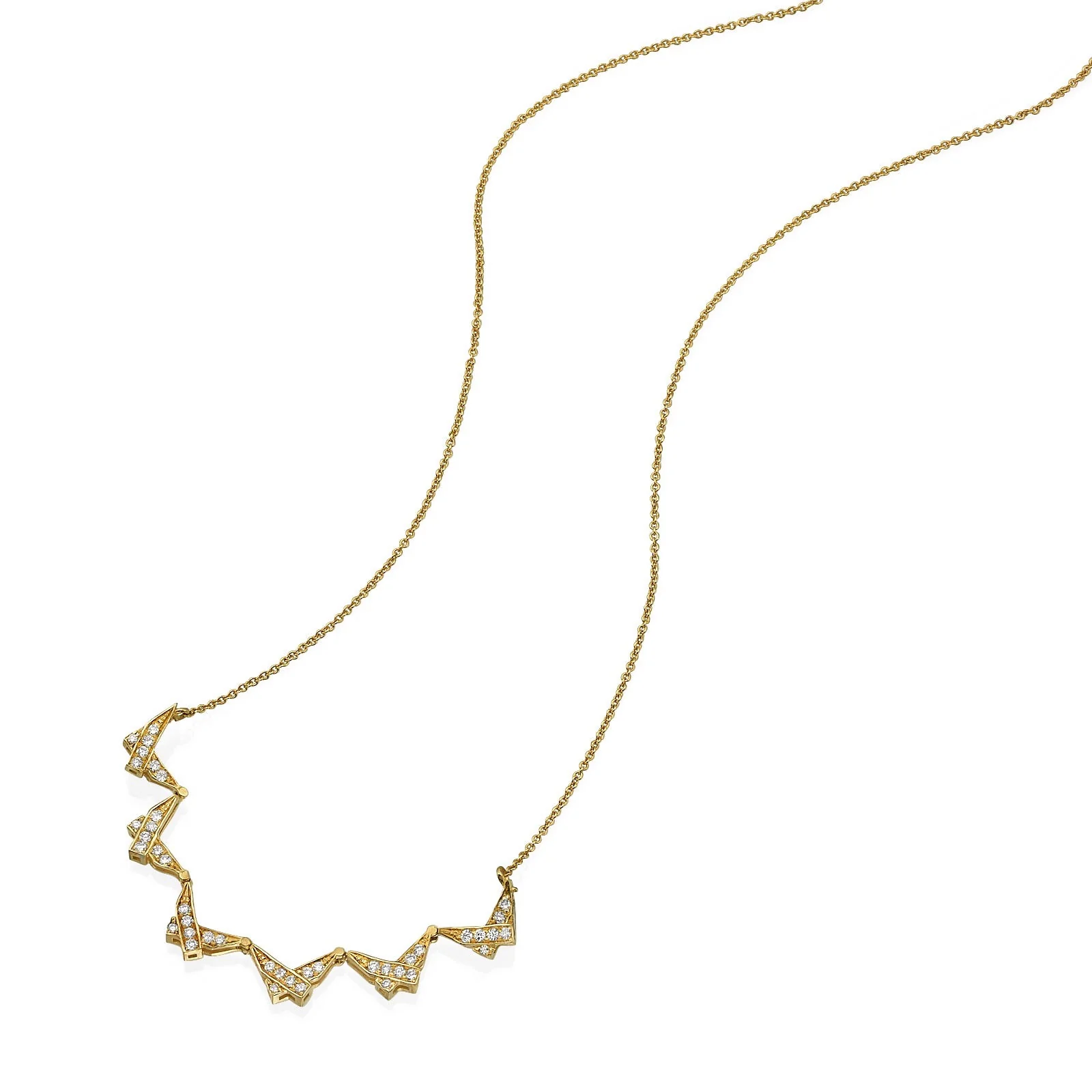 14k Gold Diamond Expandable Star of David Butterfly Necklace - Image 2