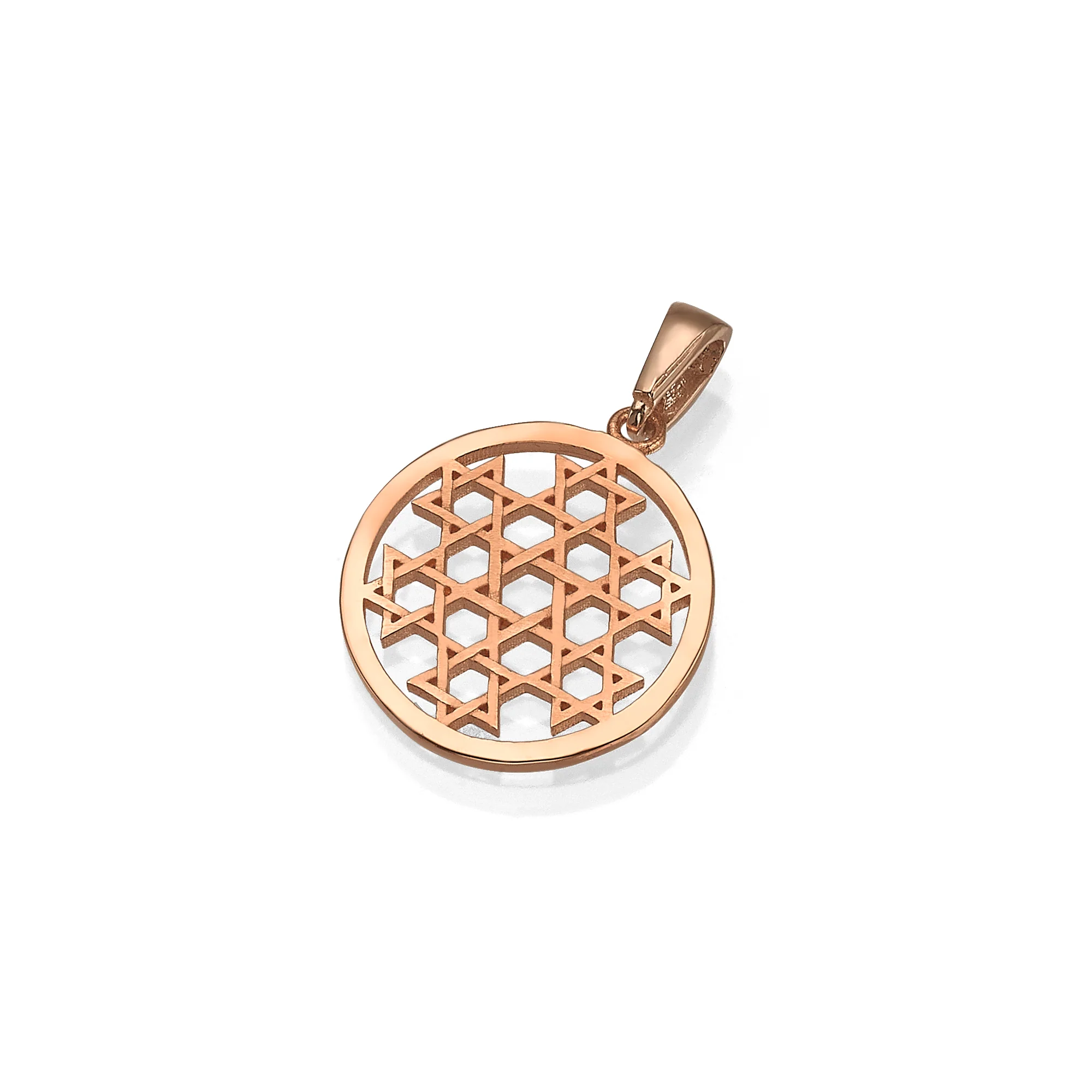 Star of David Medallion Pendant in 14K Gold - Image 6