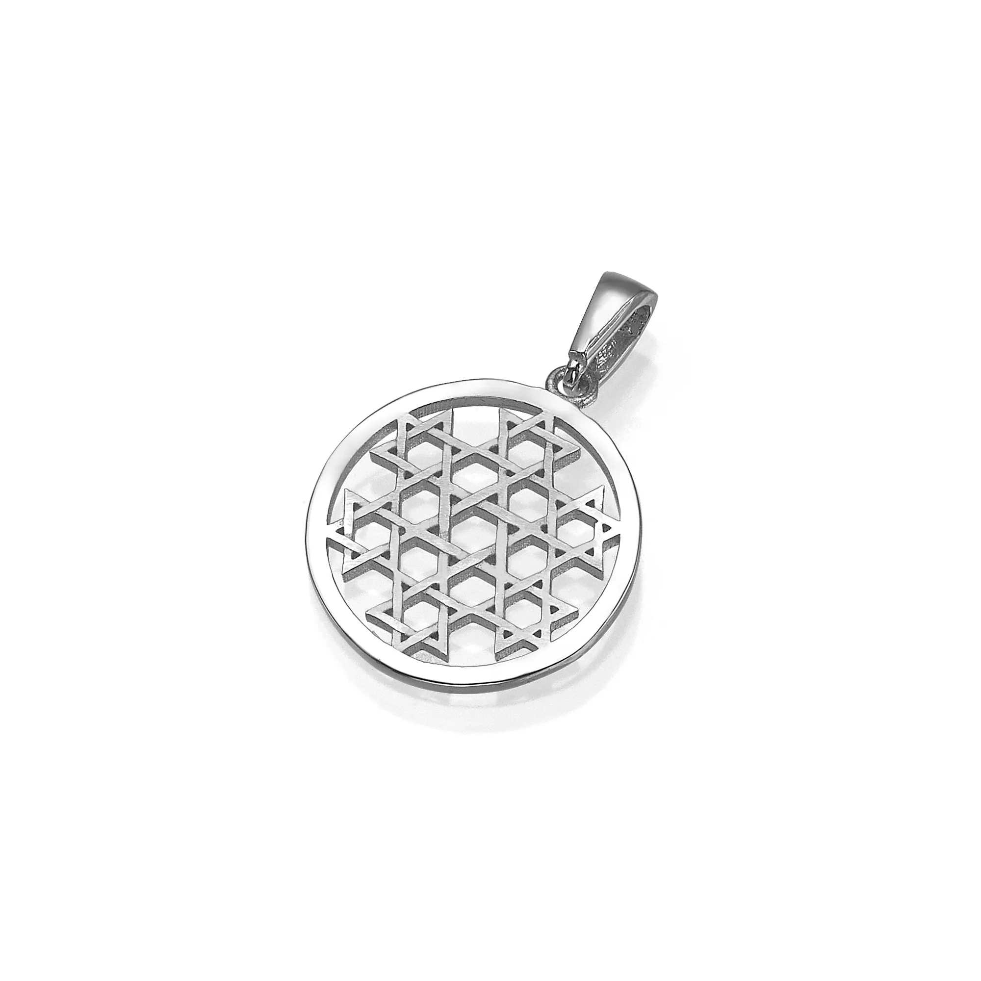 Star of David Medallion Pendant in 14K Gold - Image 7