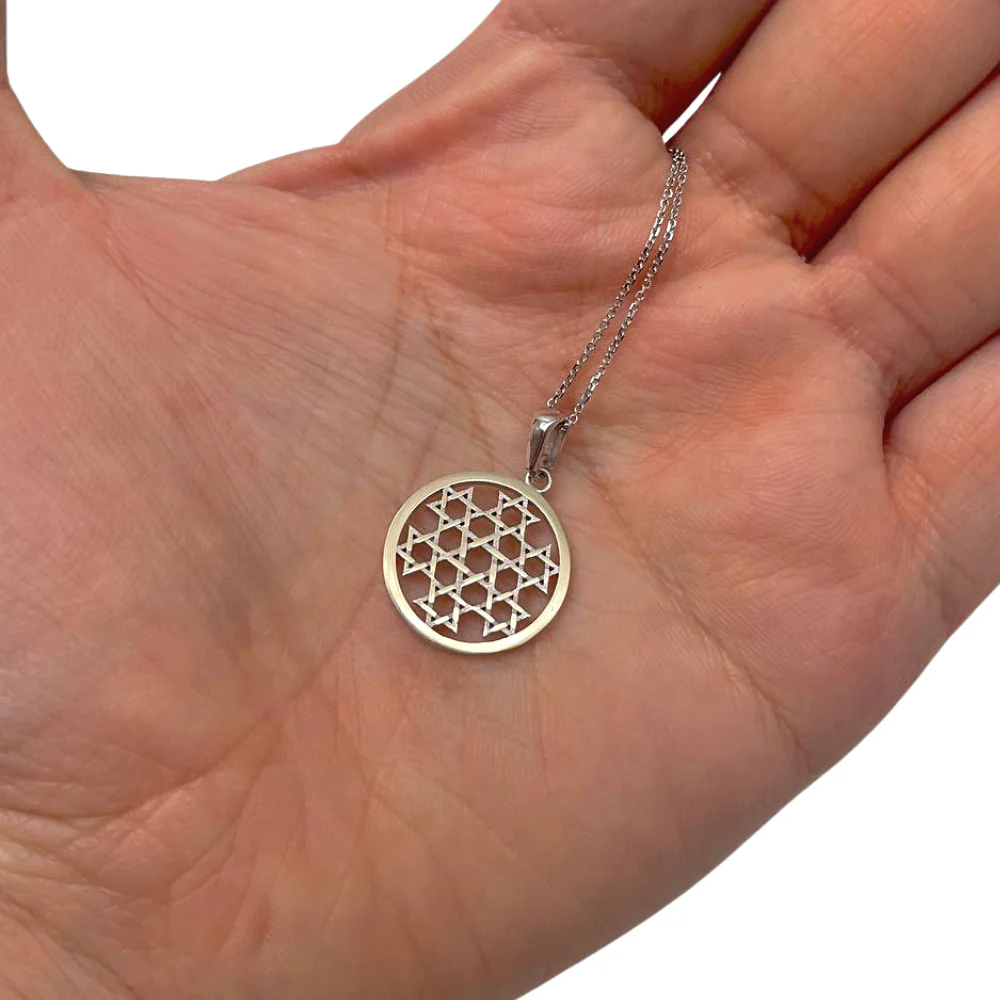 Star of David Medallion Pendant in 14K Gold - Image 8
