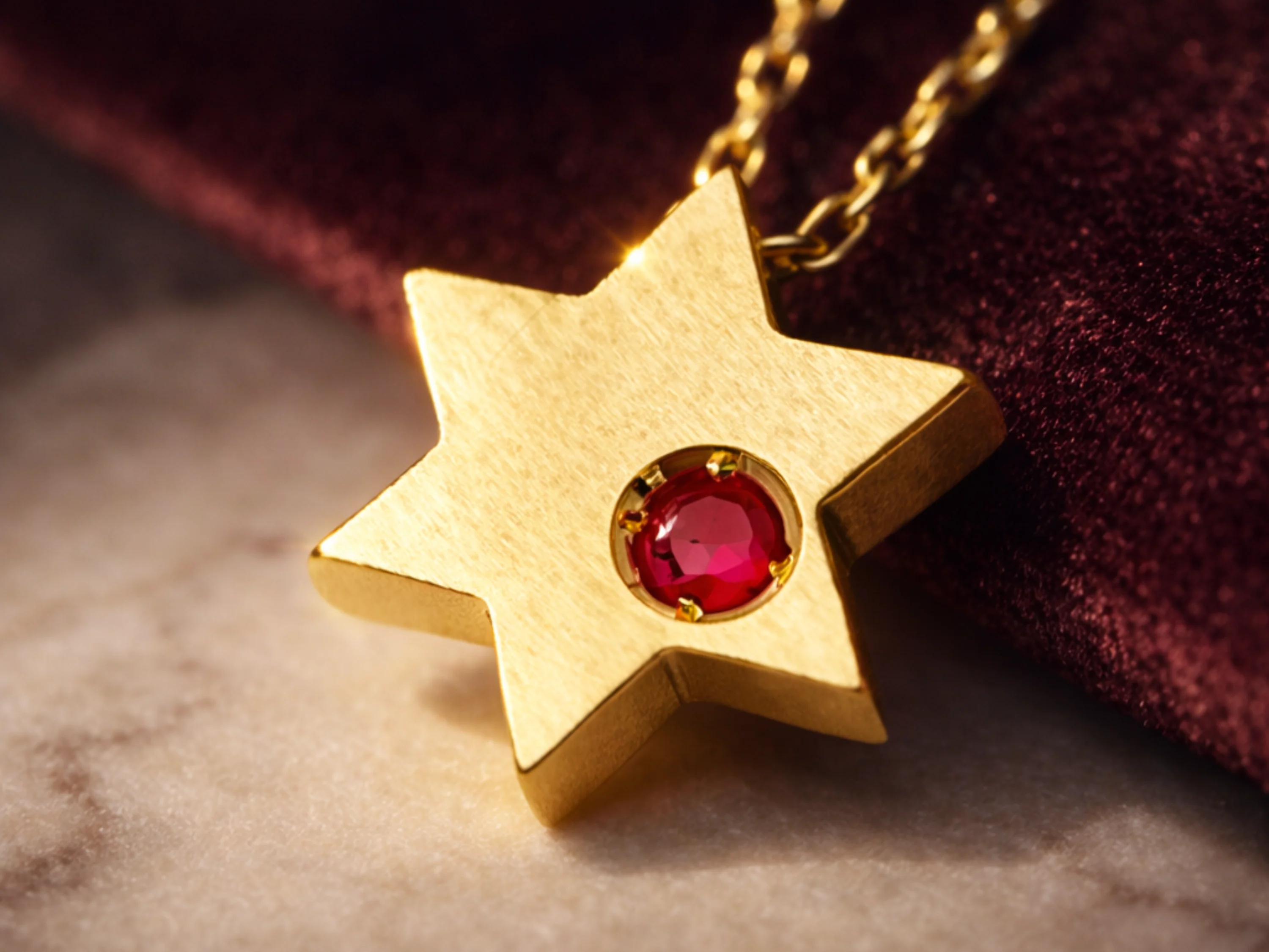 Birthstone Star of David Pendant in 14K Gold - Protection and Luck - Image 9