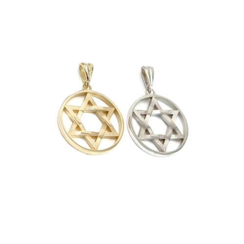 14K Gold Star of David Pendant - Image 4