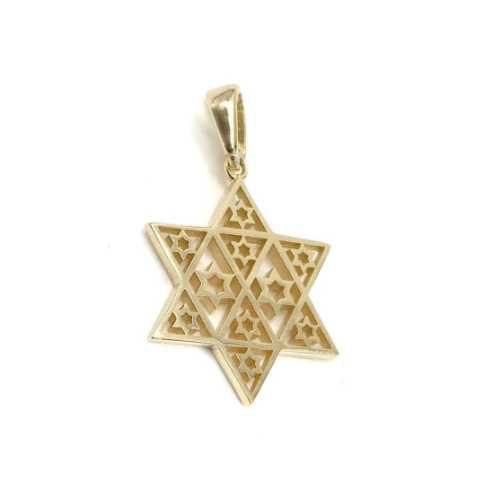 Star of David Pendant - 14K Gold Stars in - Image 3