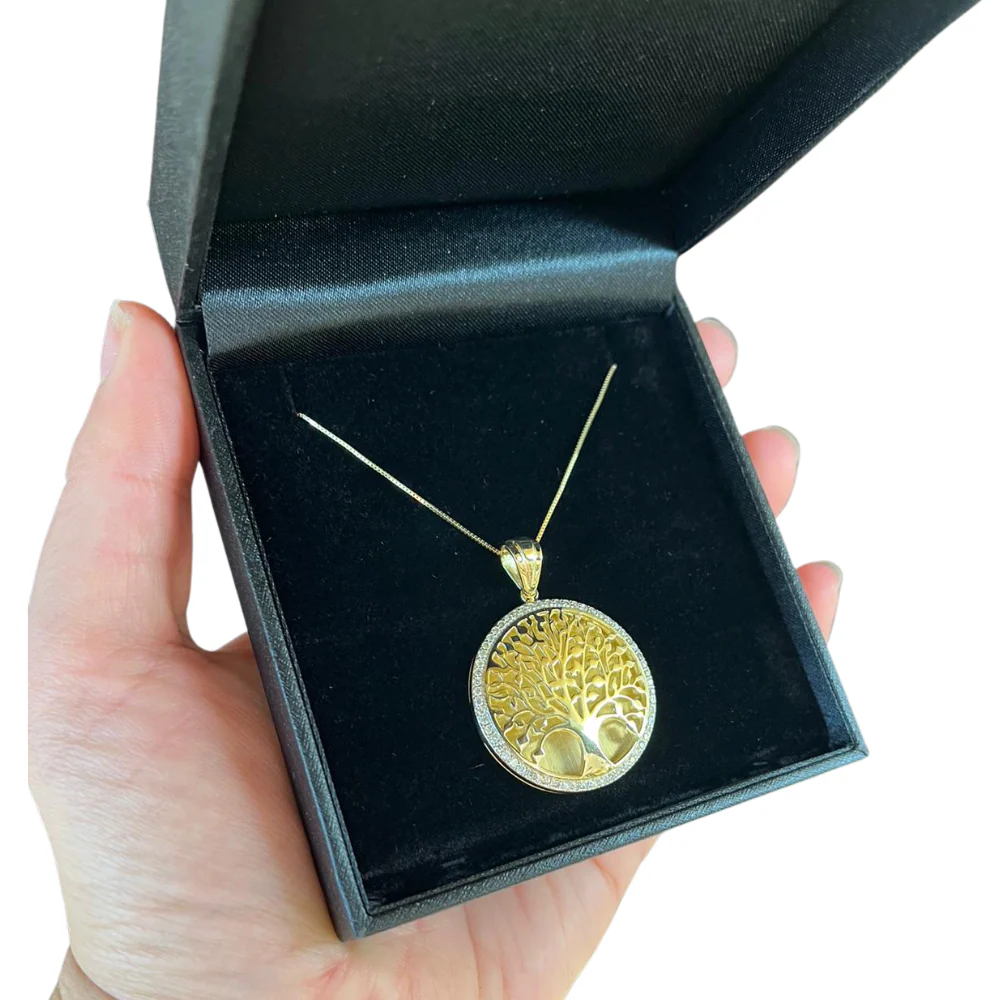 14K Gold and Diamond Tree of Life Pendant - Image 6