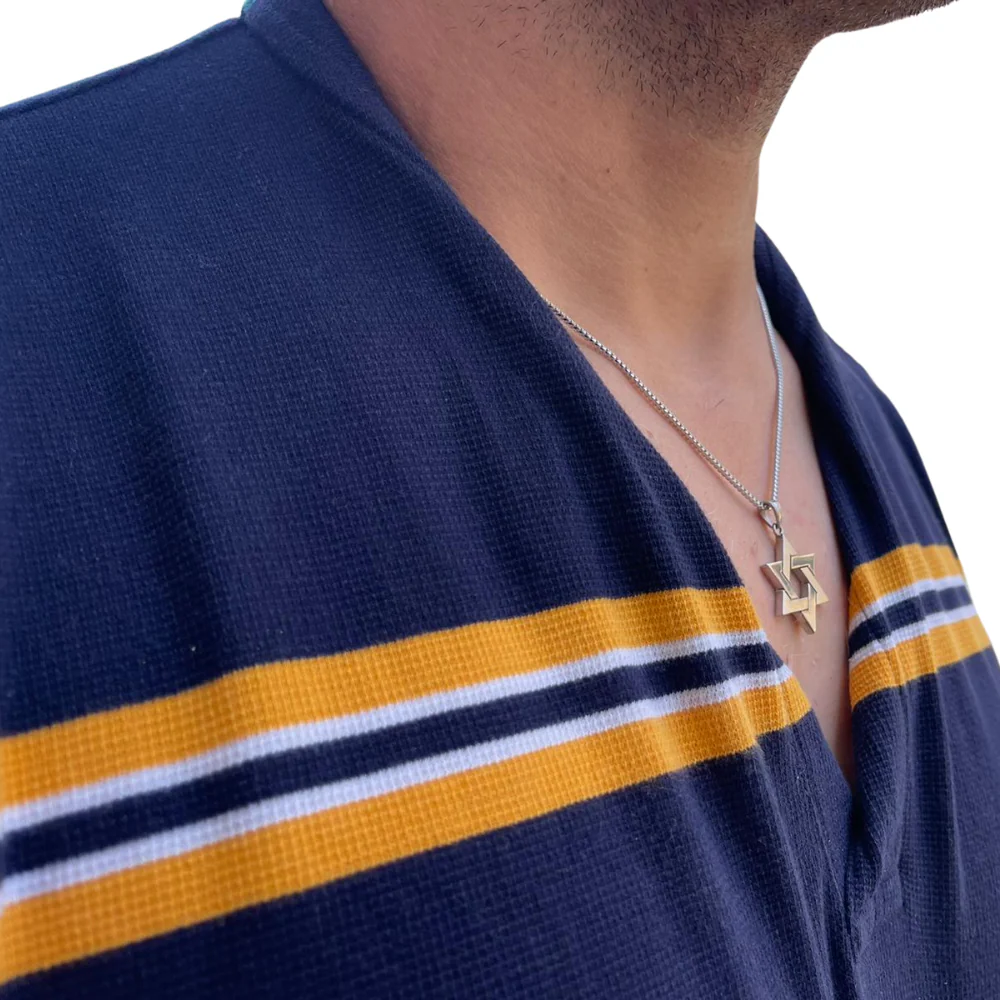 Interwoven Star of David Pendant in 14K Gold - Image 5