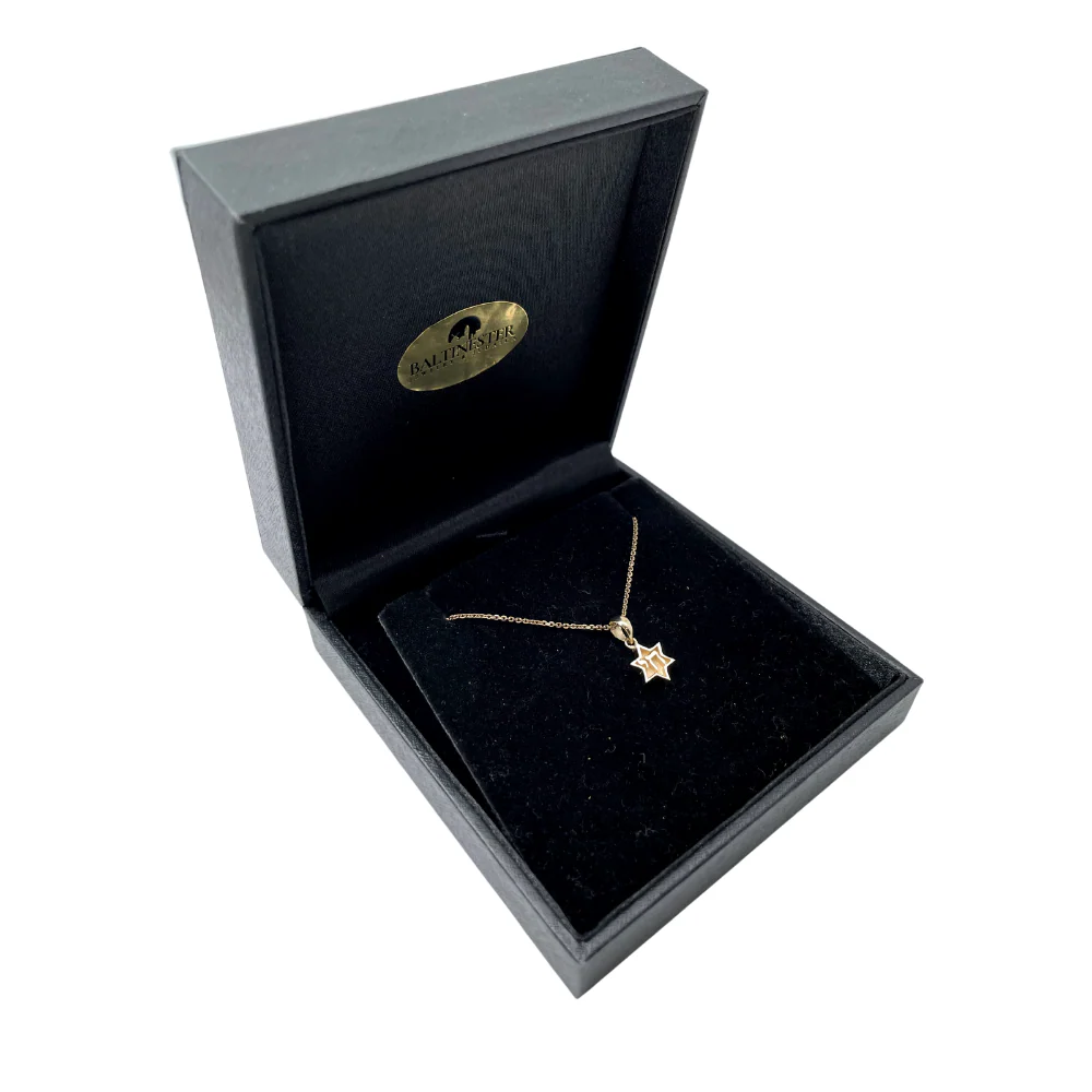 Dainty Chai Star of David Pendant in 14K Gold - Image 5