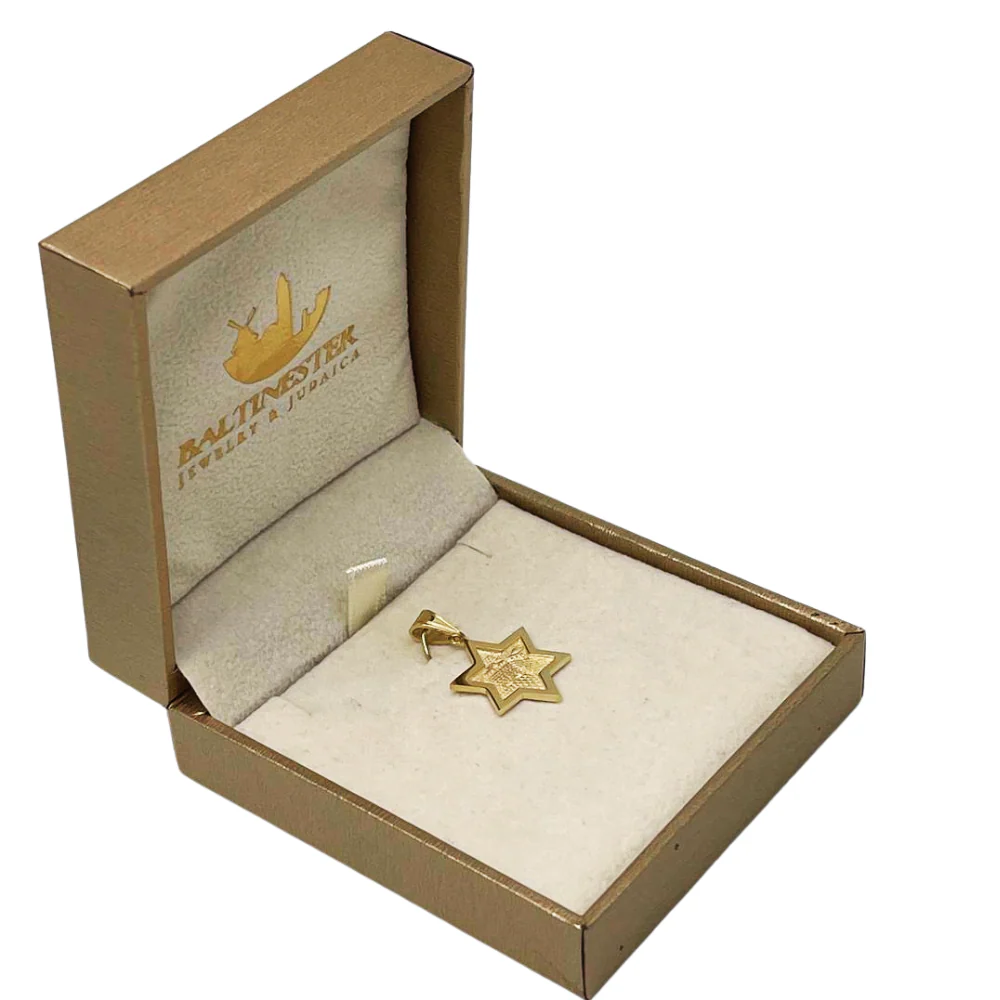 3D Jerusalem Star of David Pendant 14k Gold - Image 7