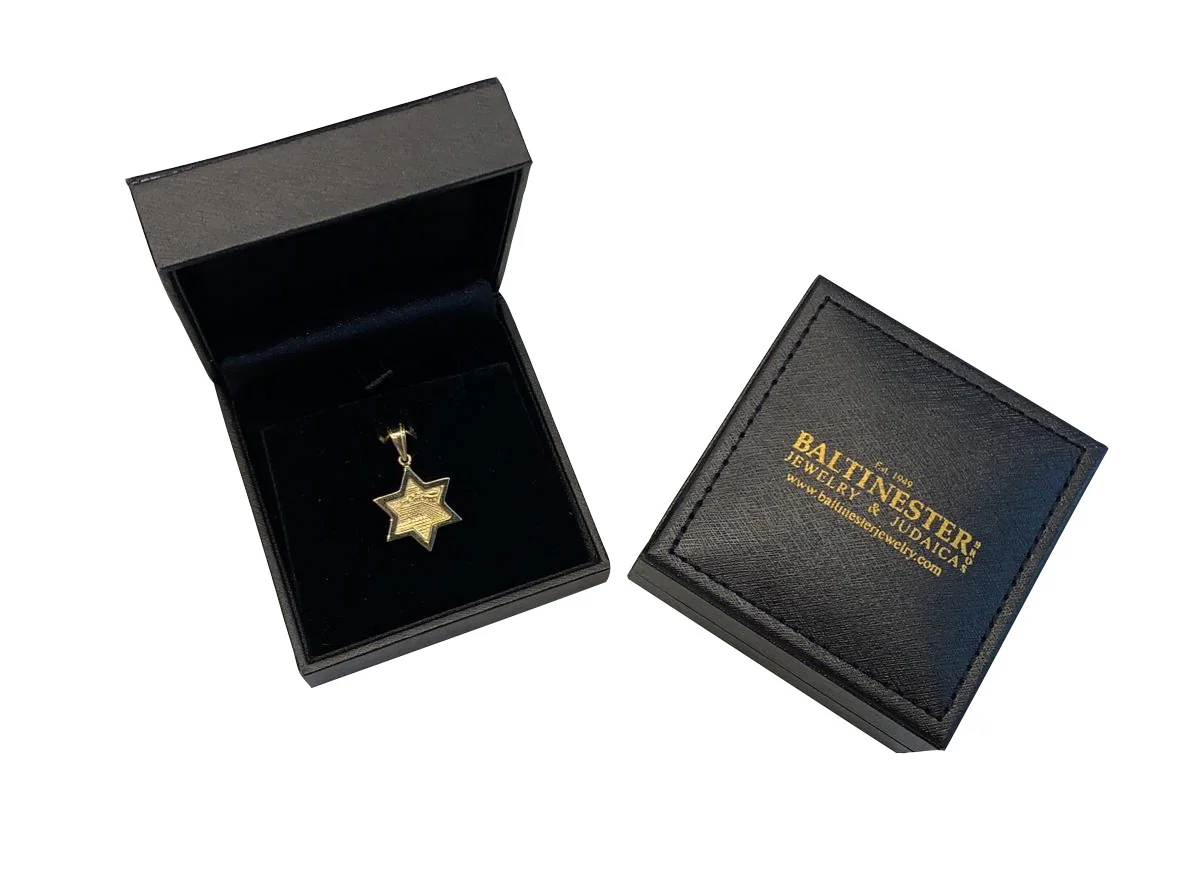 3D Jerusalem Star of David Pendant 14k Gold - Image 9