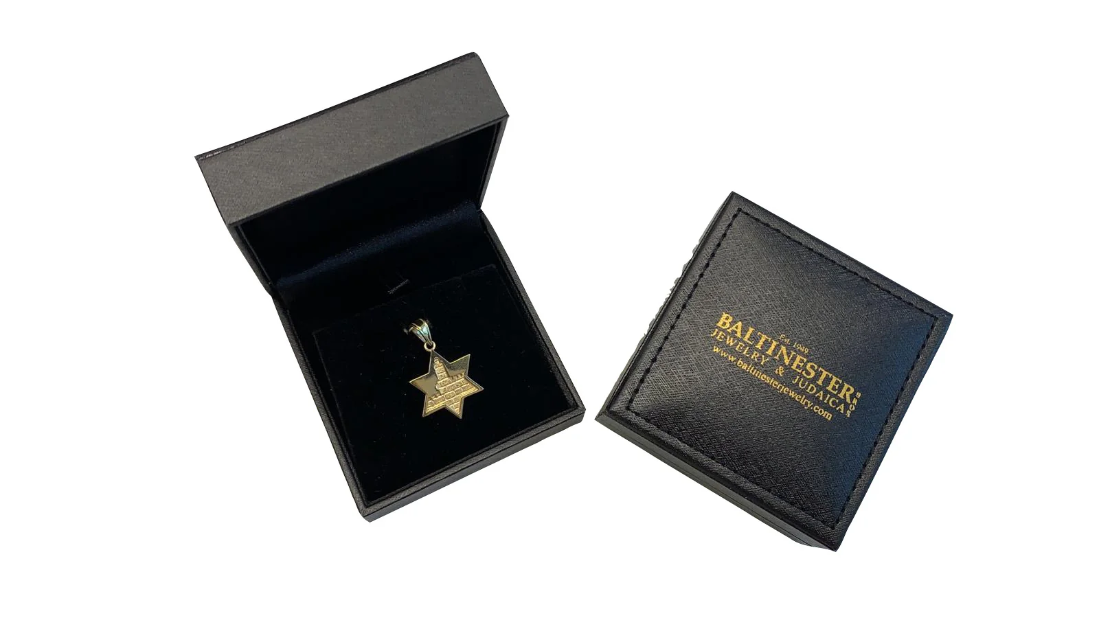 14K Gold Jerusalem Star of David Pendant - Image 5