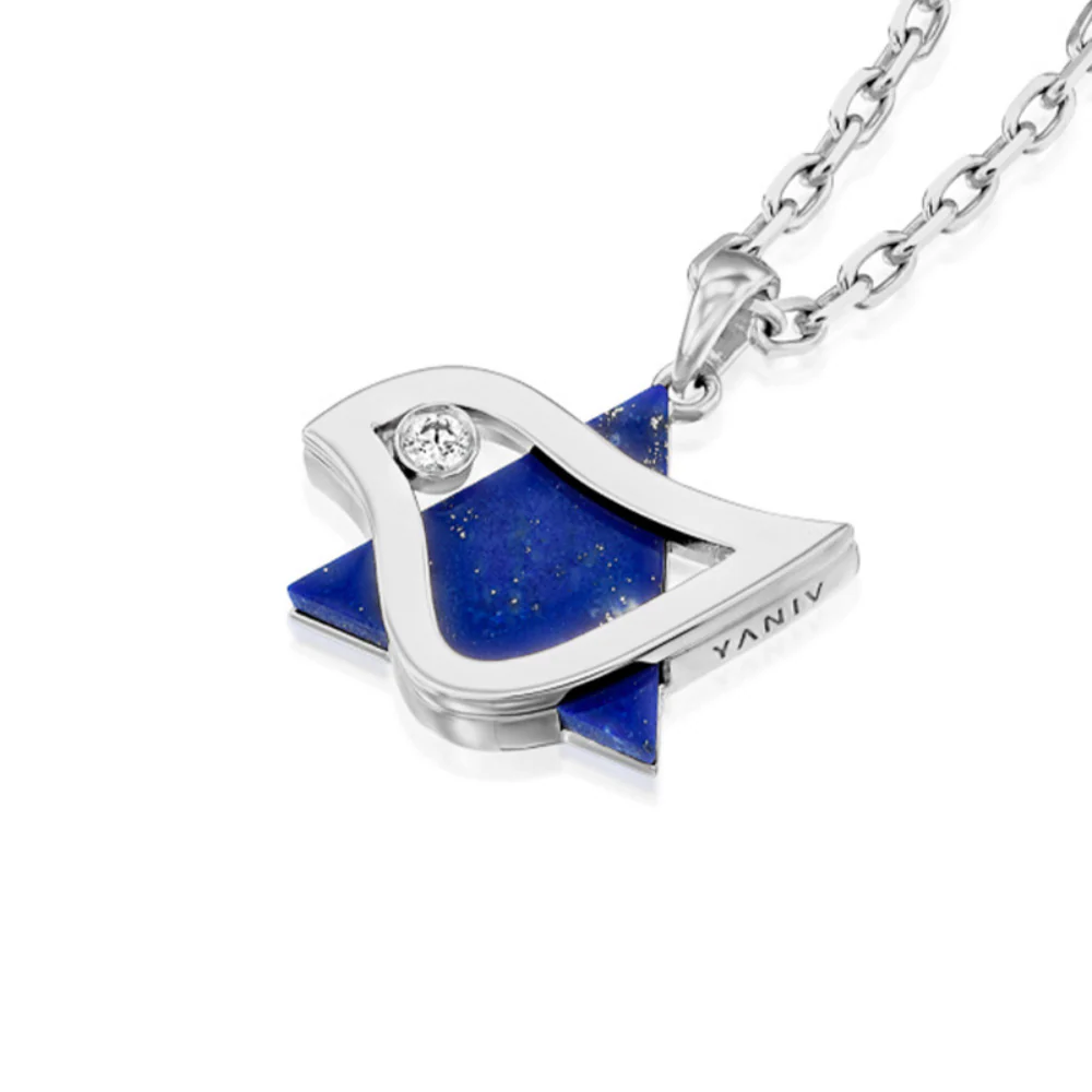 Dove Magen David Diamond Pendant in 18k Gold - Image 4