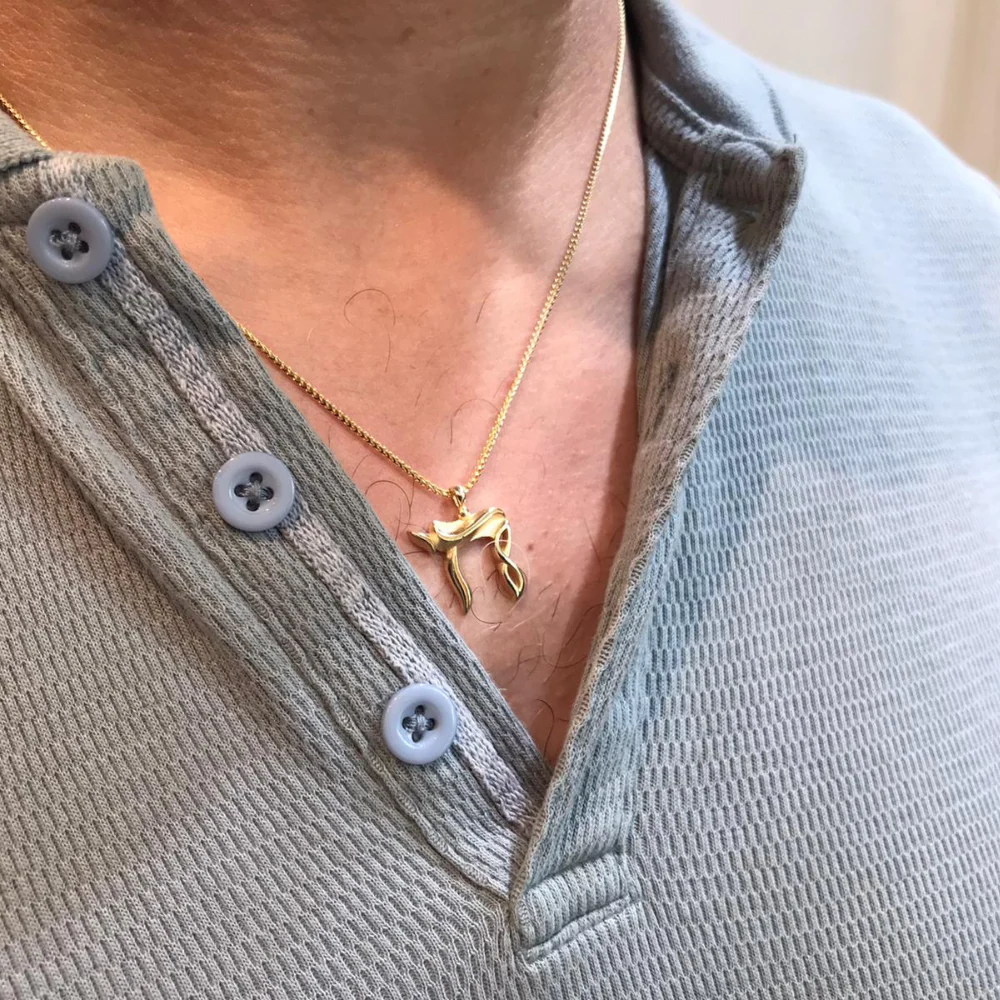 Designer Chai Pendant in 14K Gold - Image 3