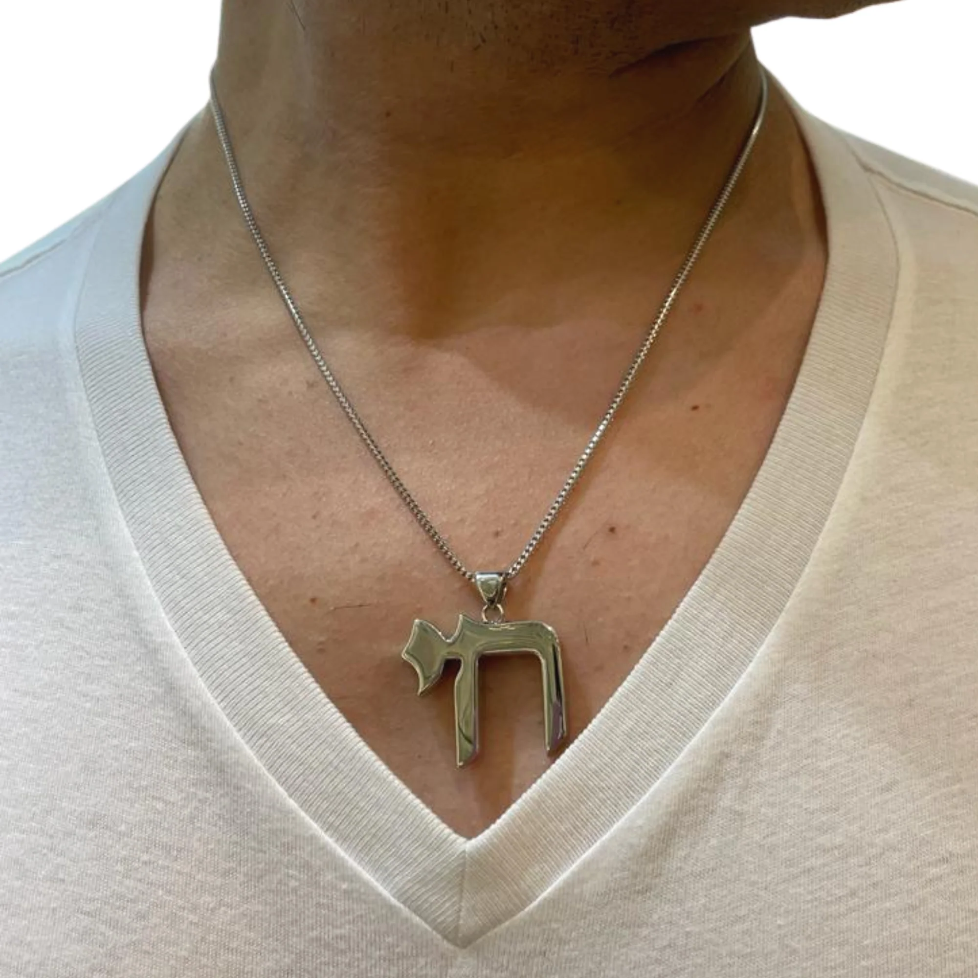 Chai Pendant - Modern Design in 14k Gold - Image 4