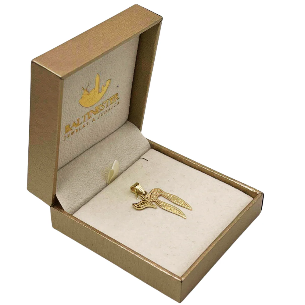 Embellished Chai 14k Yellow Gold Pendant - Image 9