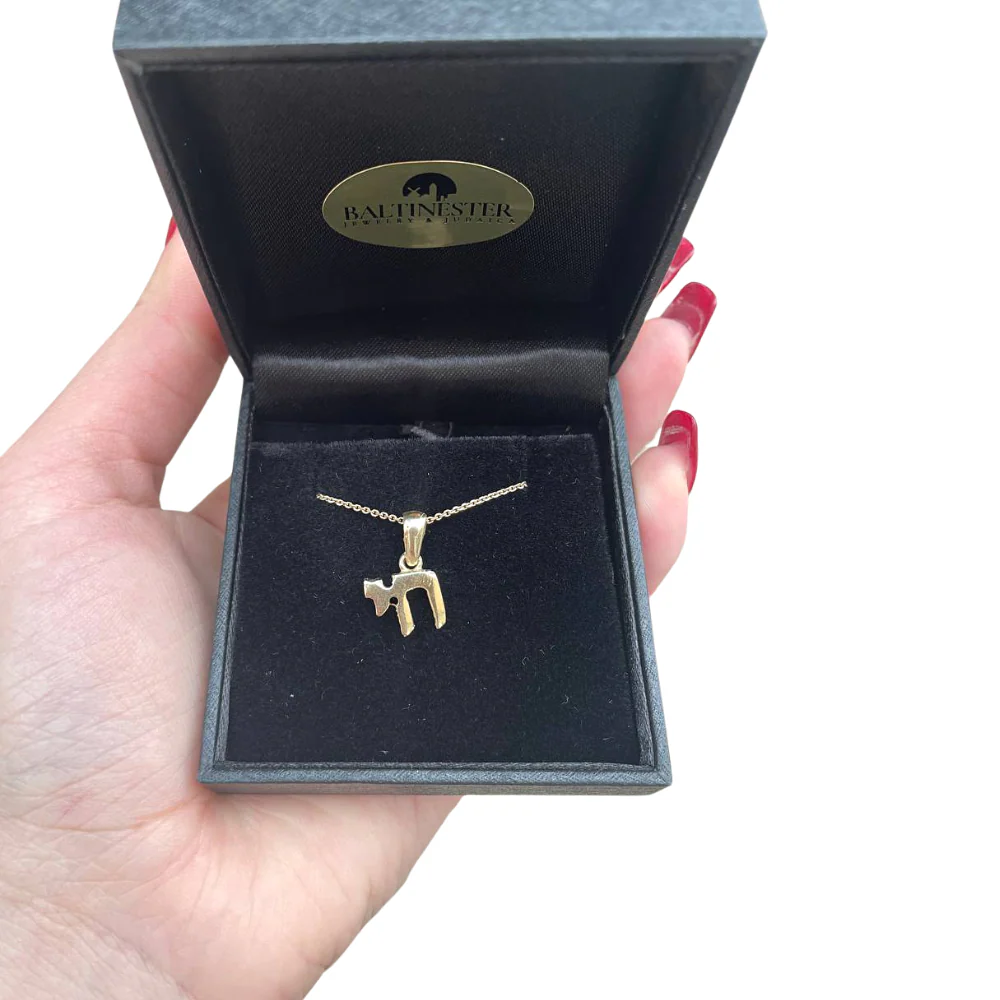 Chai Hai Small Size 14k Yellow Gold Pendant - Image 4