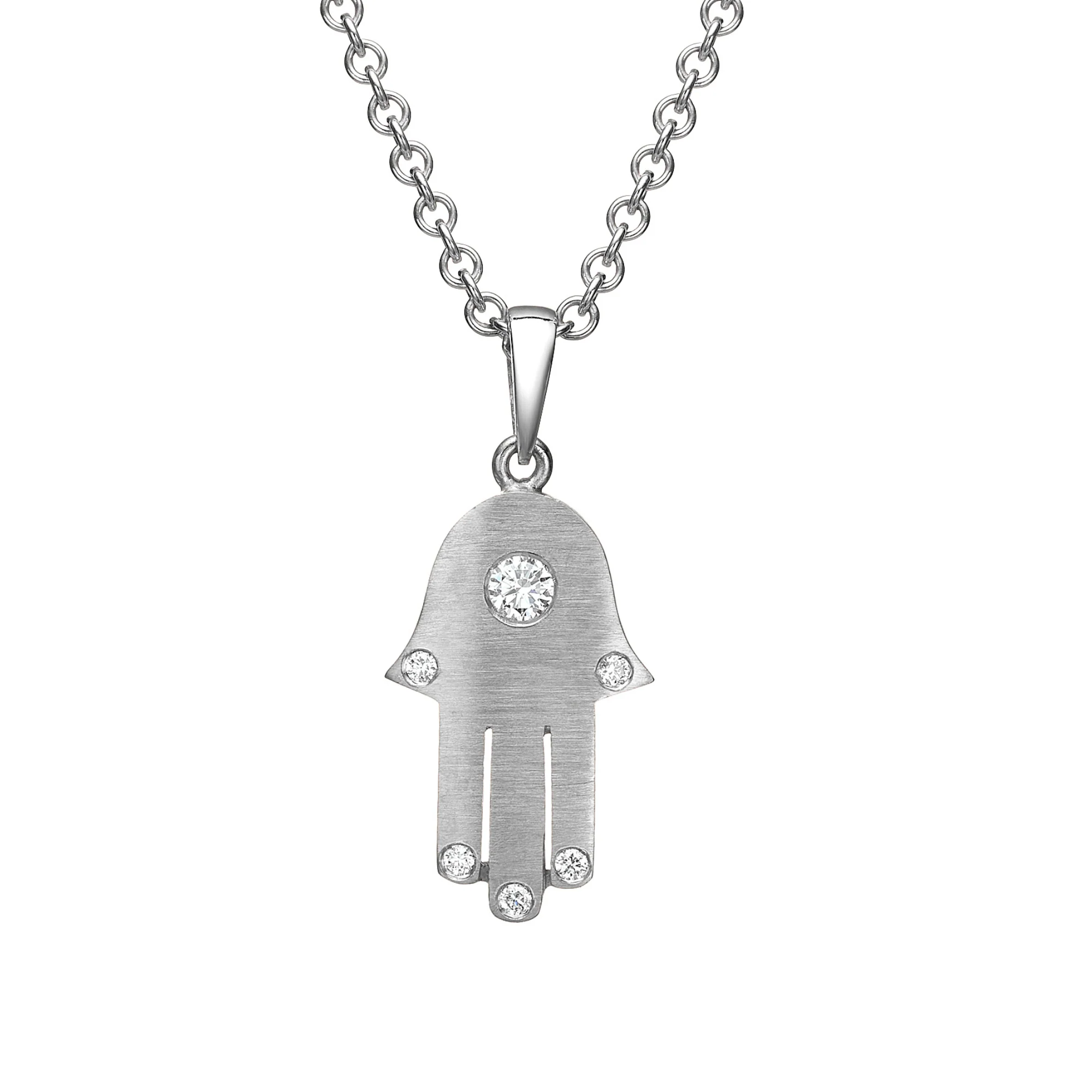 18k Gold Diamond Hamsa Pendant - Image 4