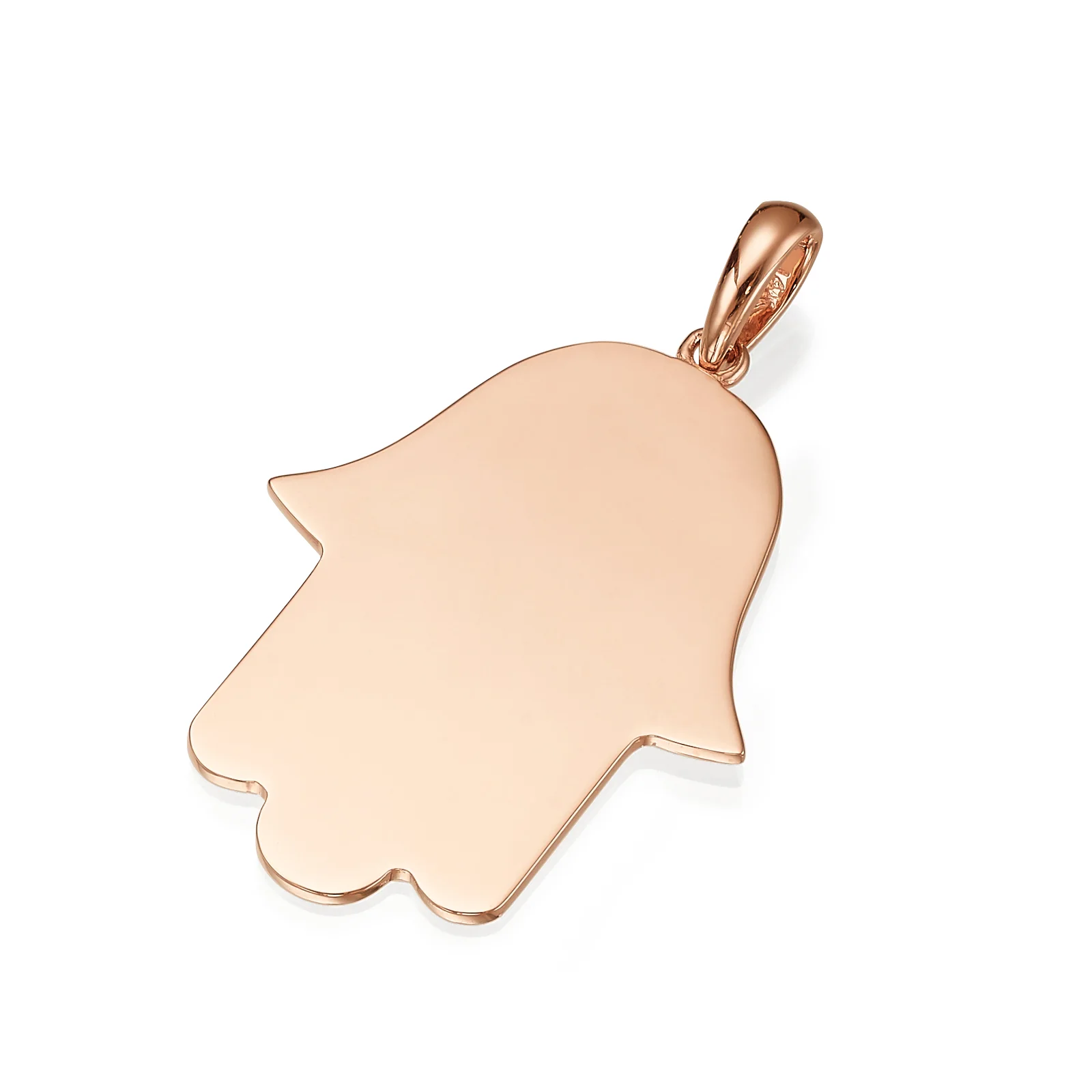 Large 14k Gold Hamsa Pendant - Image 2