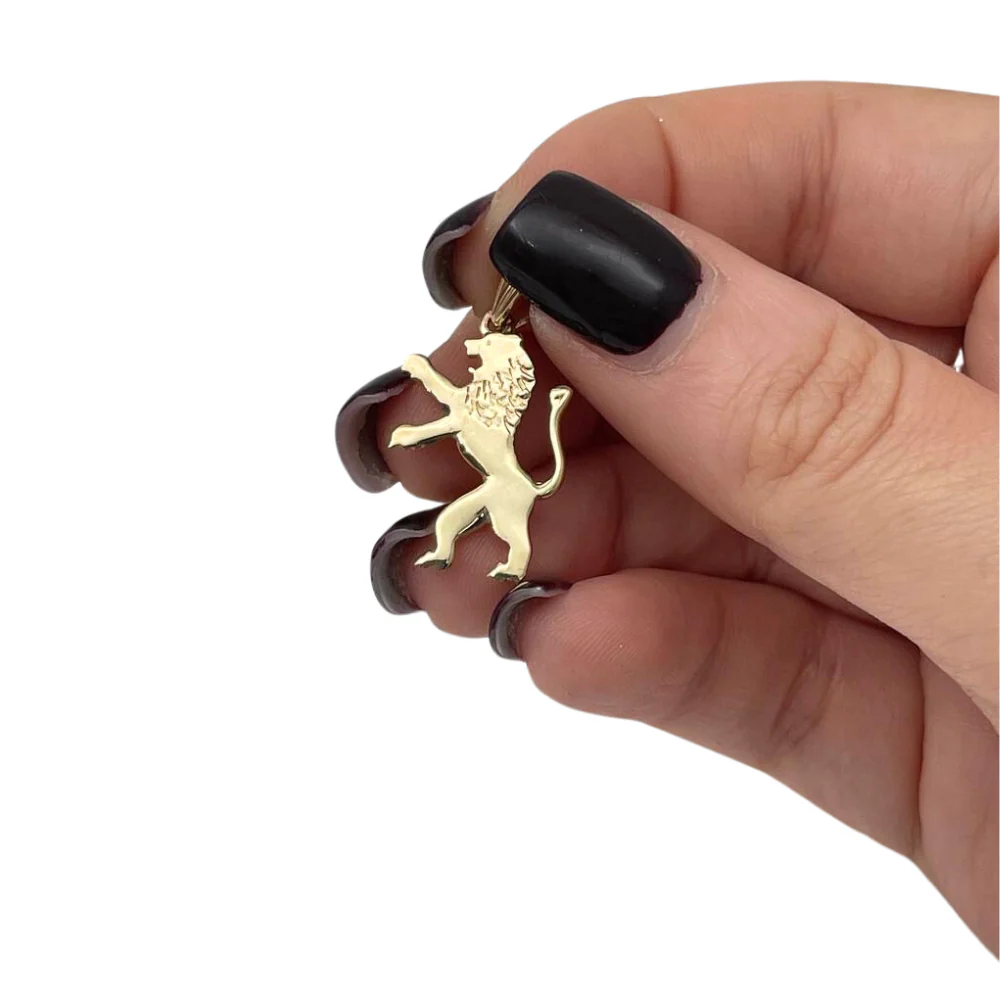Lion of Judah 14k Gold Pendant - Small - Image 2