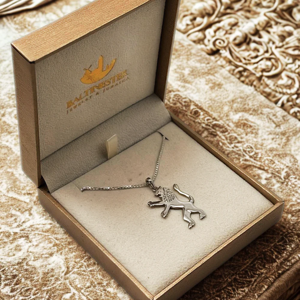 Rising Lion of Judah Pendant in Sterling Silver - Image 8