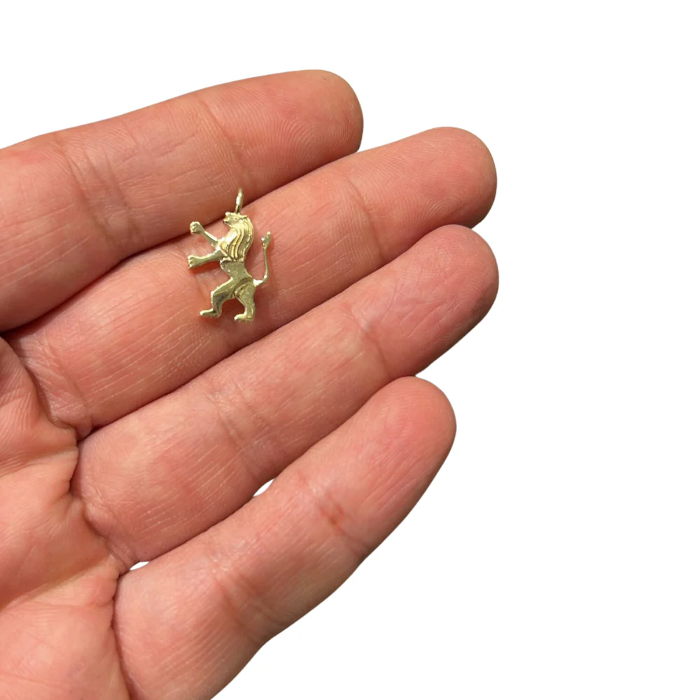 Tiny 14K Gold Tribe of Judah Lion Pendant - Image 5