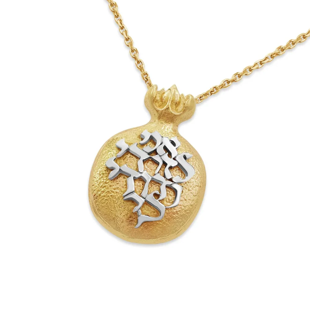 Pomegranate Ani LeDodi Pendant Two Tone 14k Gold - Image 4
