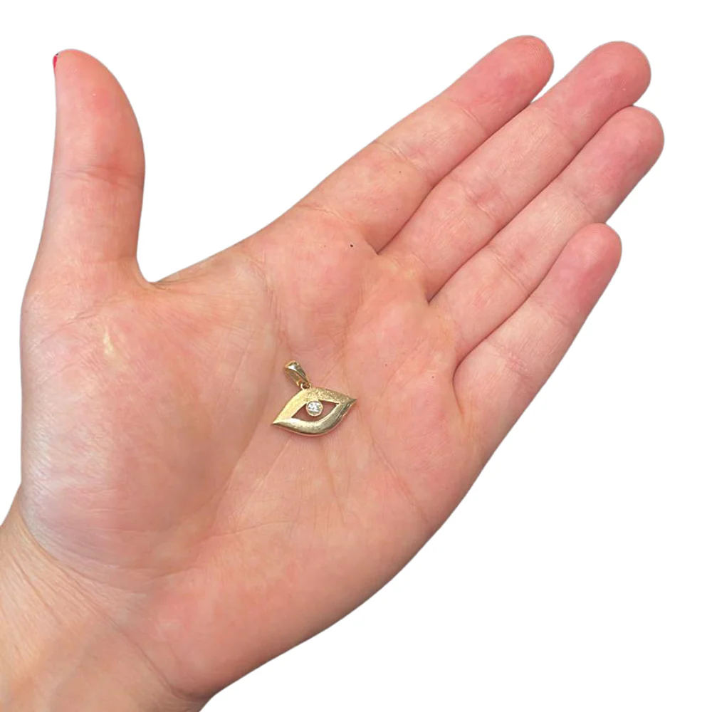 Evil Eye Diamond Pendant in 14K Gold - Image 3