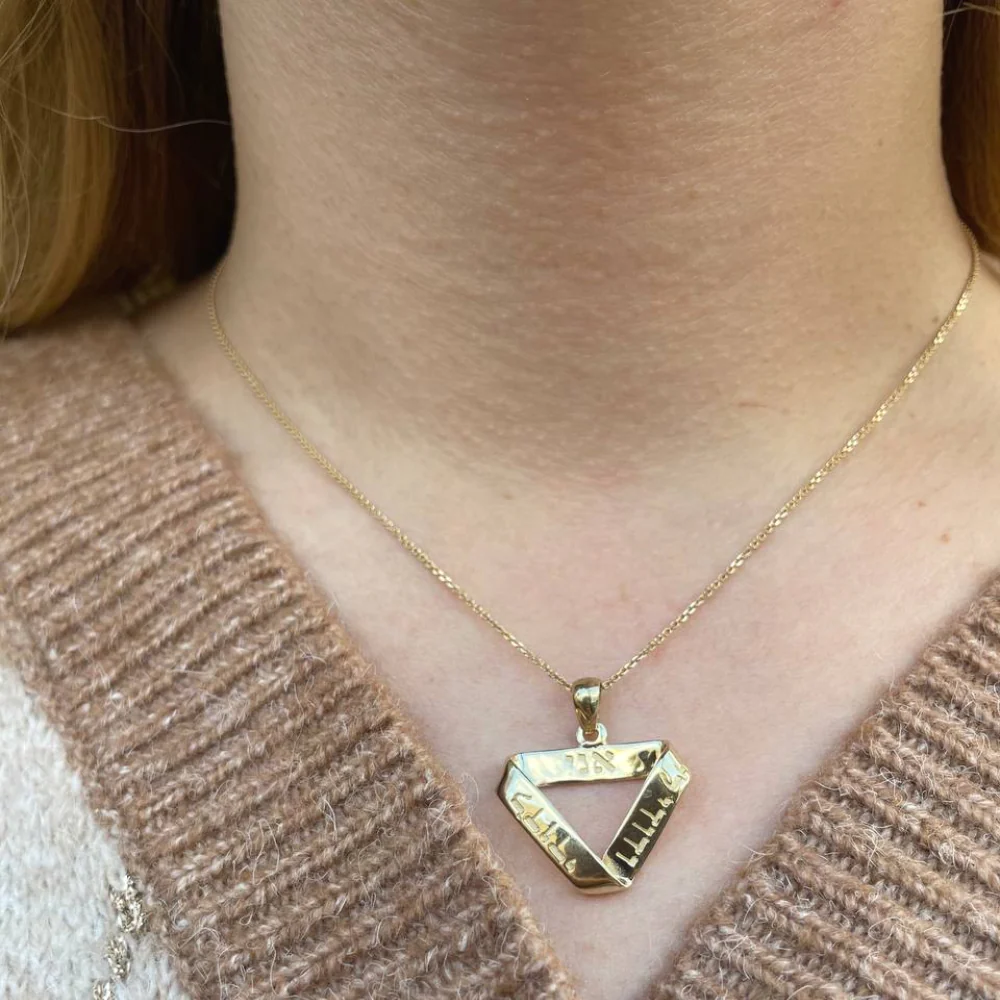 14k Gold Ani L'Dodi Infinity Pendant - Image 5
