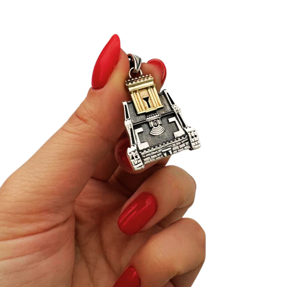 Holy Temple Necklace in Silver and Gold - Image 2