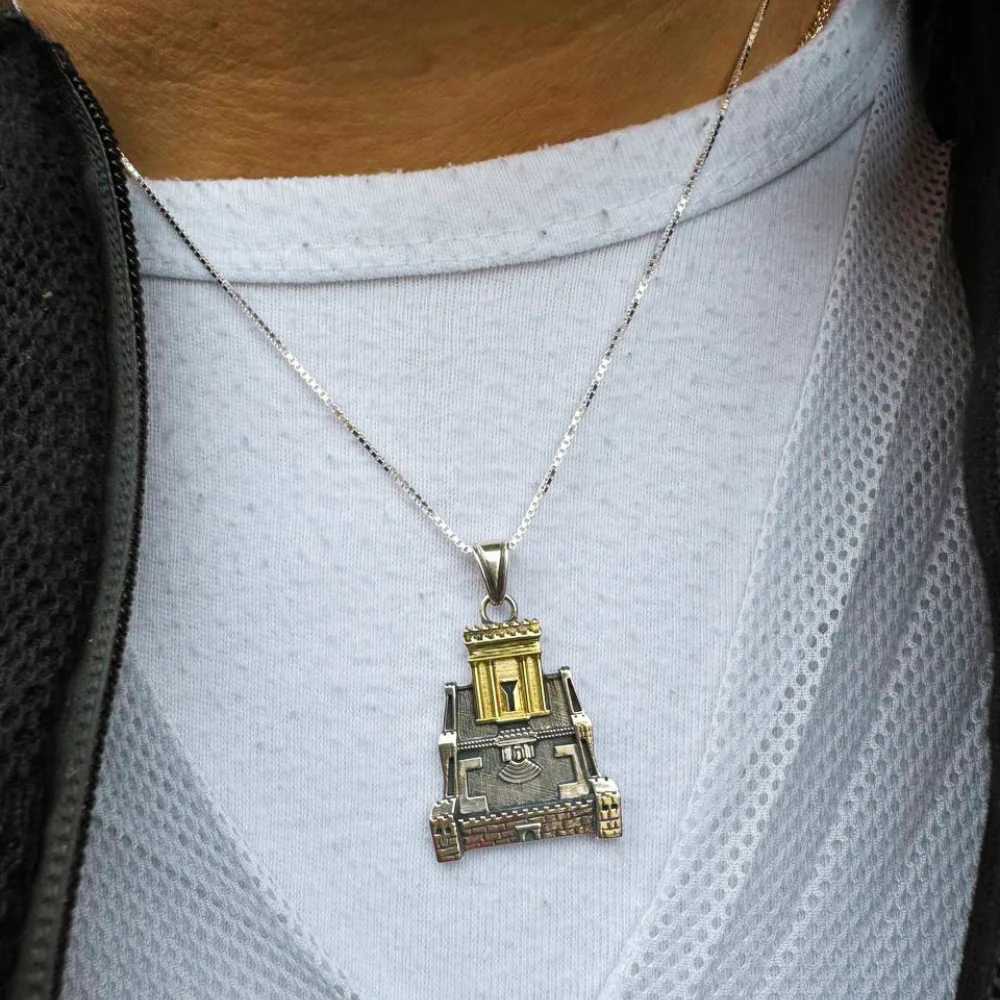 Holy Temple Necklace in Silver and Gold - Image 7