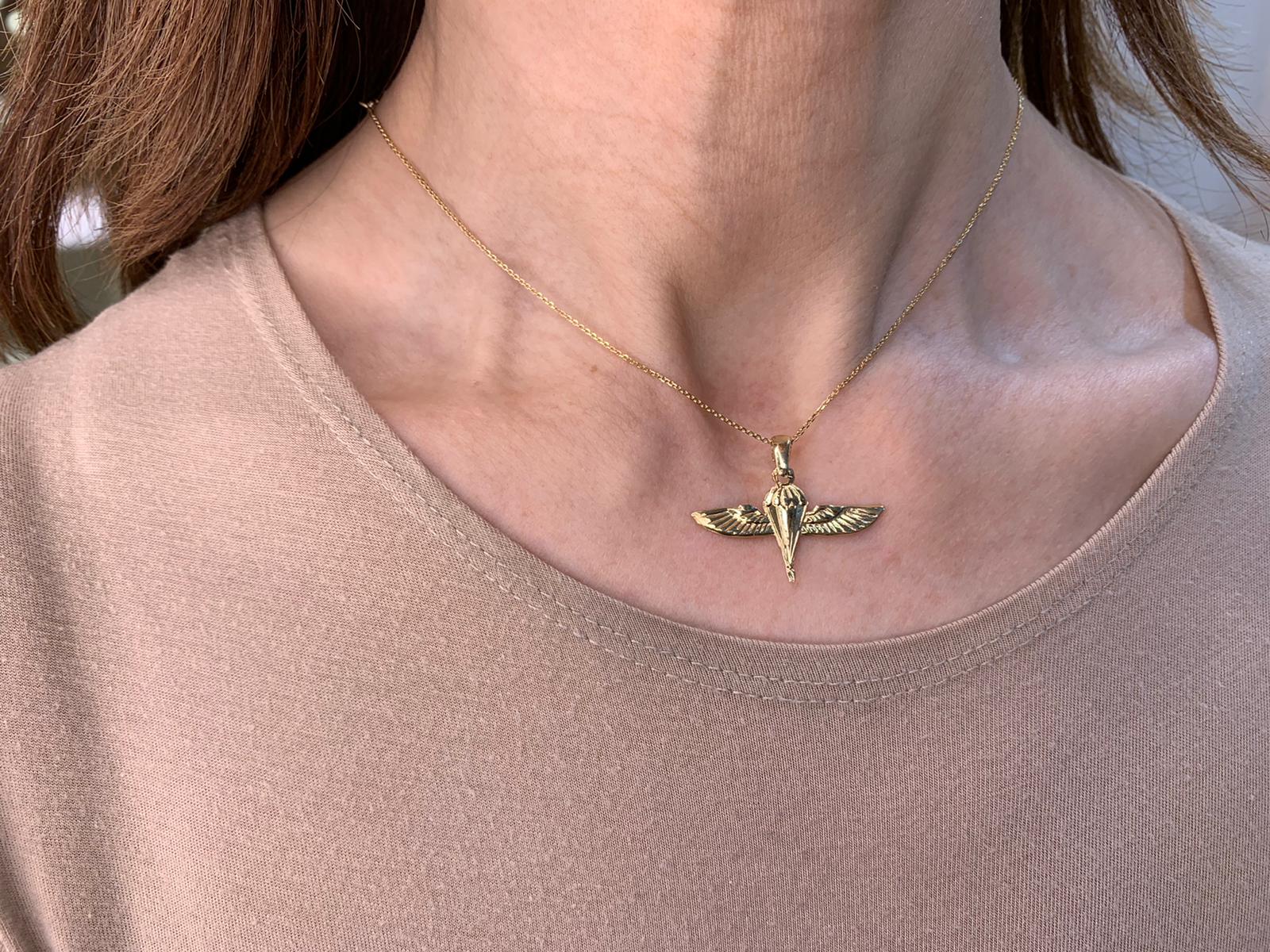 Israel Army Pendant 14k Yellow Gold - Image 2