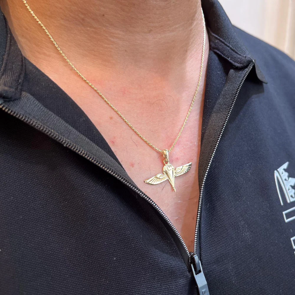 Israel Army Pendant 14k Yellow Gold - Image 5