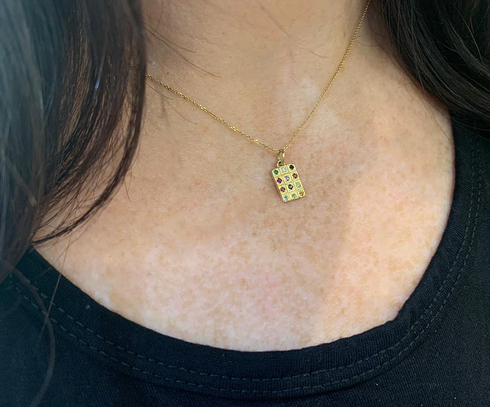 Choshen Pendant and Chain - Mini 14k Gold Classic Style - Image 8