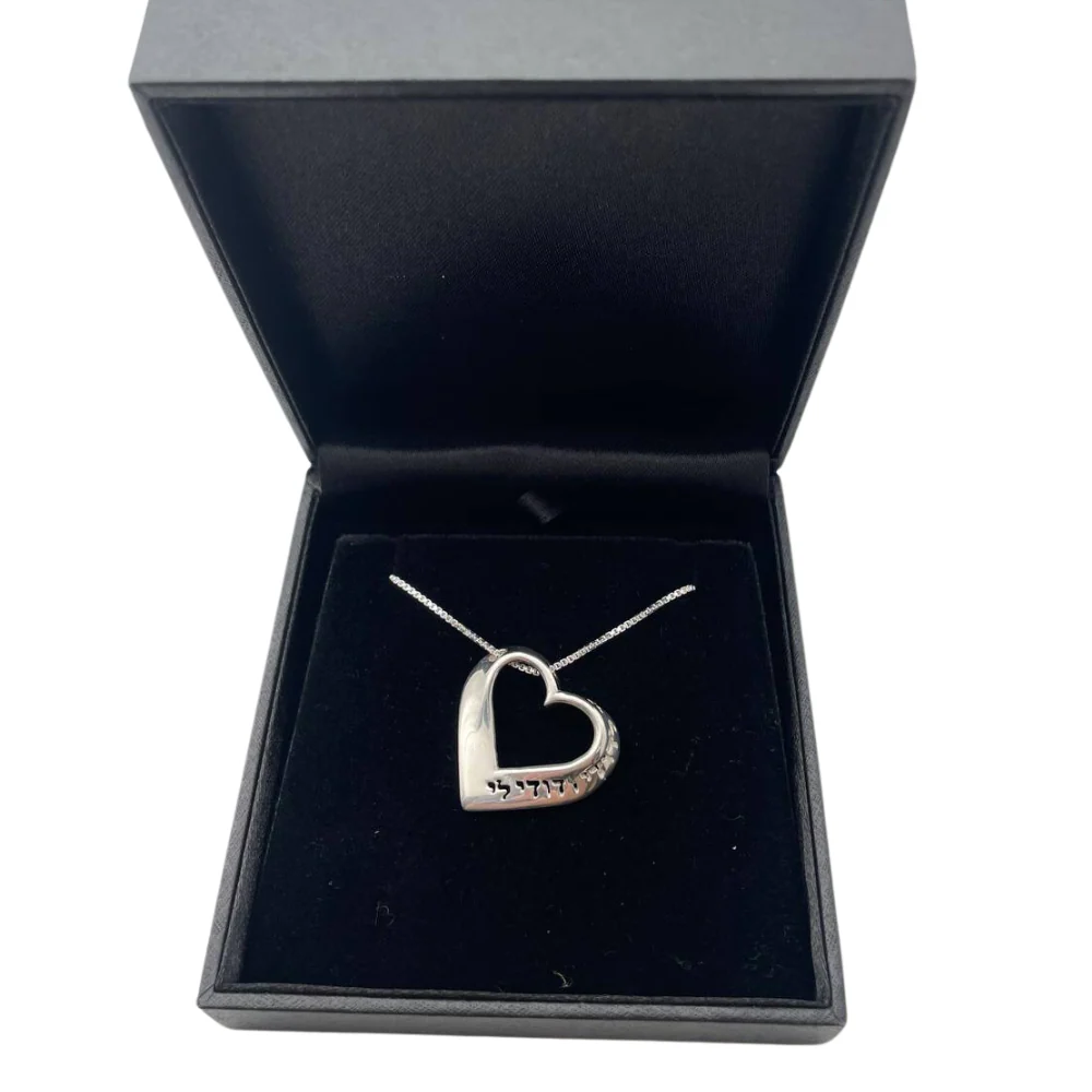 Sleek Silver Romantic Heart Pendant - Image 4