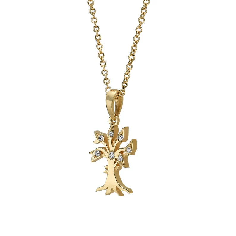 18k Gold and Diamond Tree of Life Pendant - Image 3