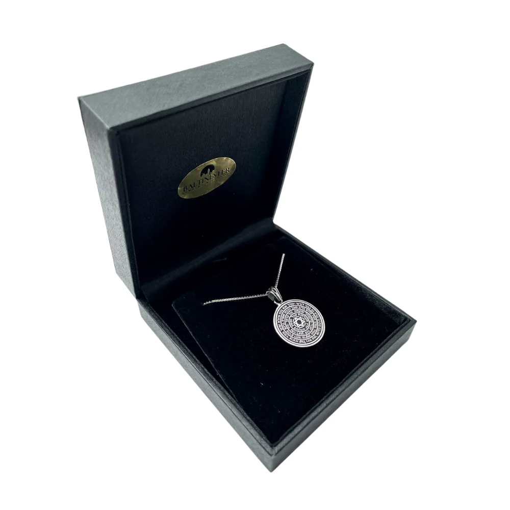 Round Silver Full Ana Bekoach Pendant - Image 2