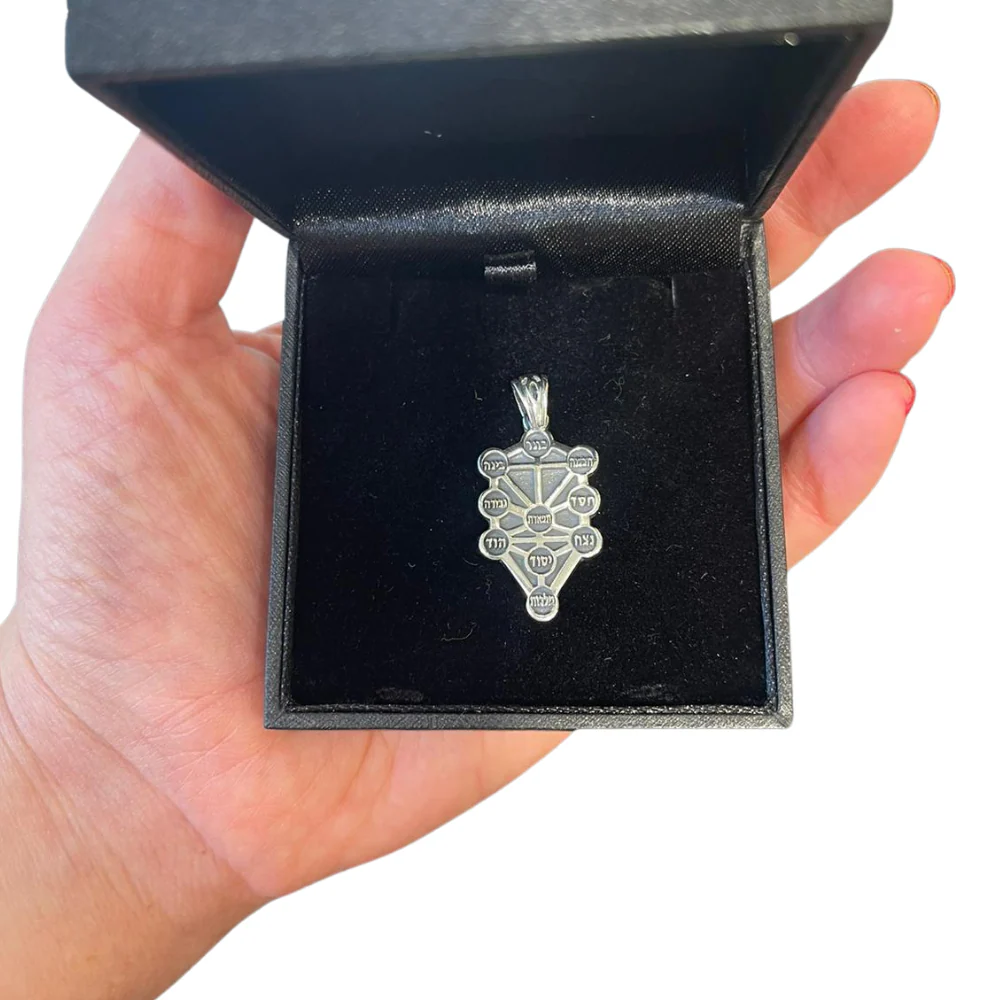 Ten Sephirot Oxidized Silver Kabbalah Pendant - Image 5