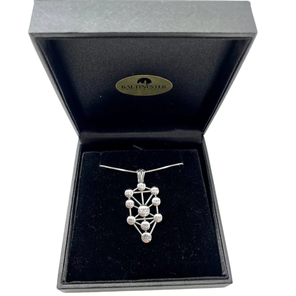 Silver Ten Sephirot Kabbalah Pendant and Chain Set - Image 6