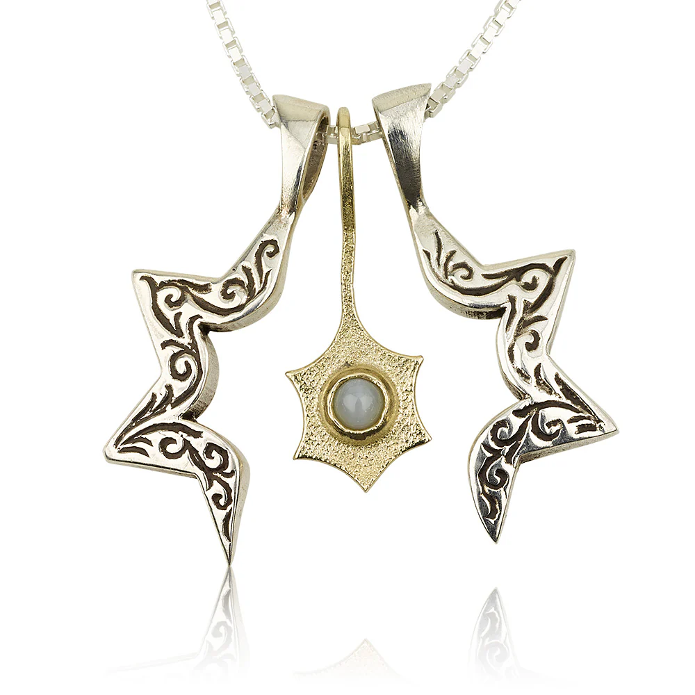 Three-Piece Star of David and Jonathan Pendant - Image 2