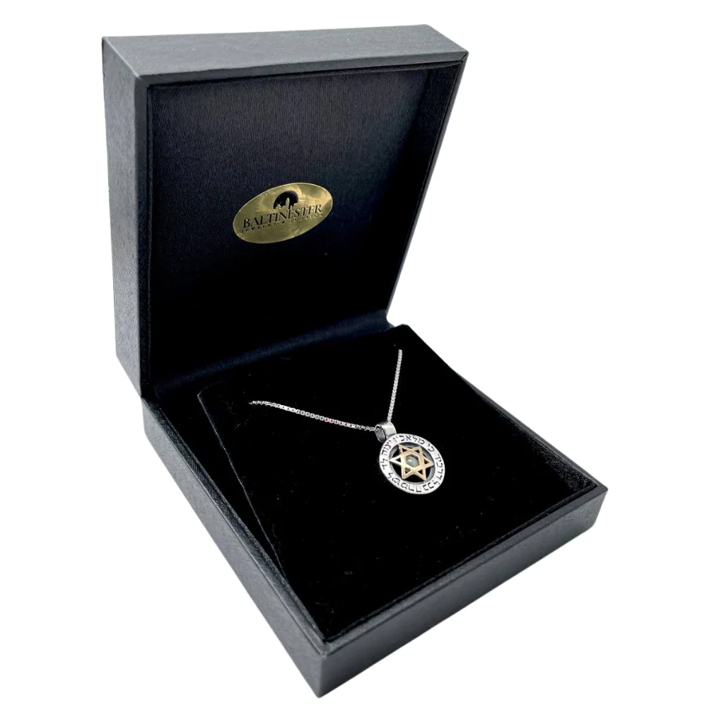Kabbalah Star of David Pendant with Cat's Eye Stone - Image 4