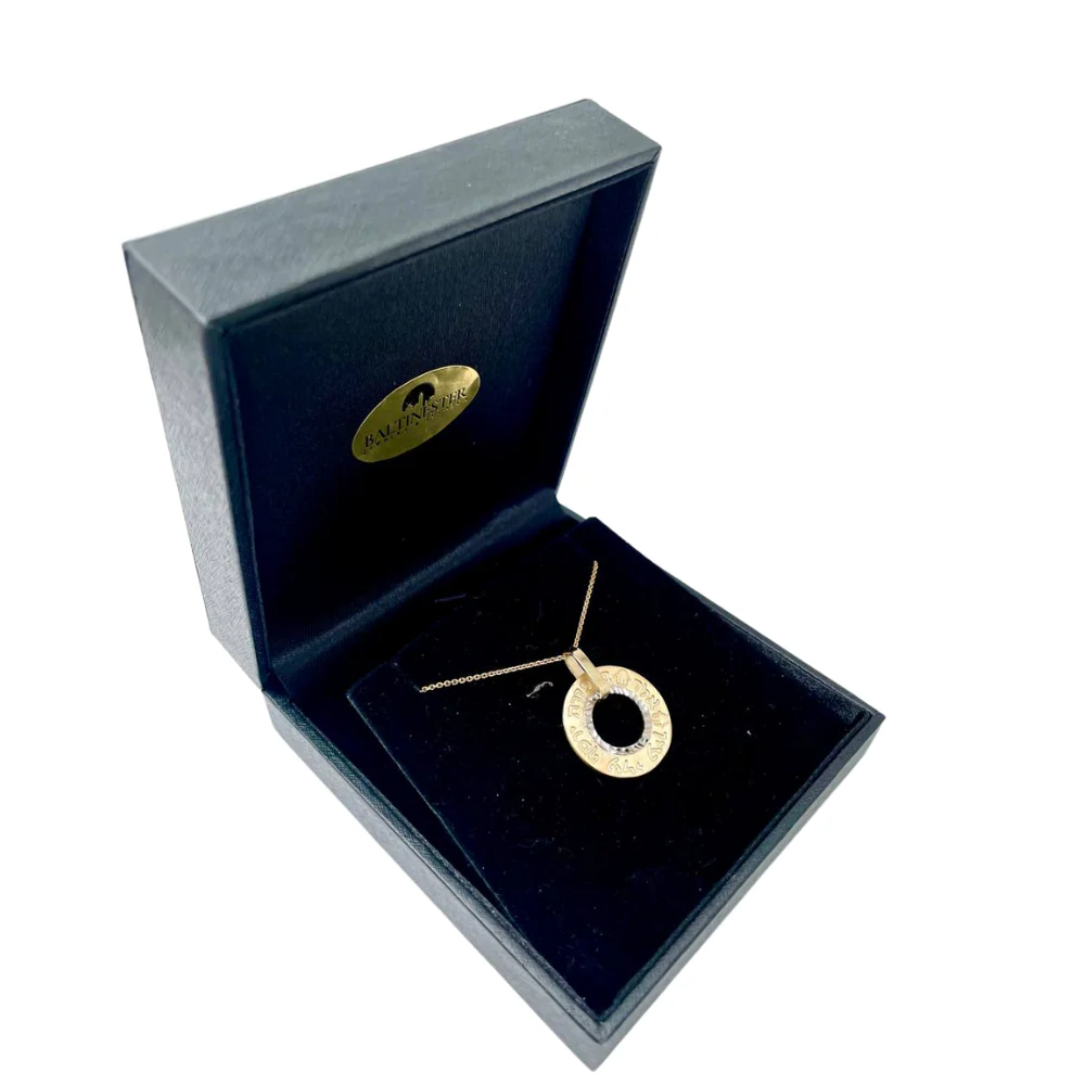 Evil Eye Protection Wheel Pendant - 14k Yellow Gold - Image 3