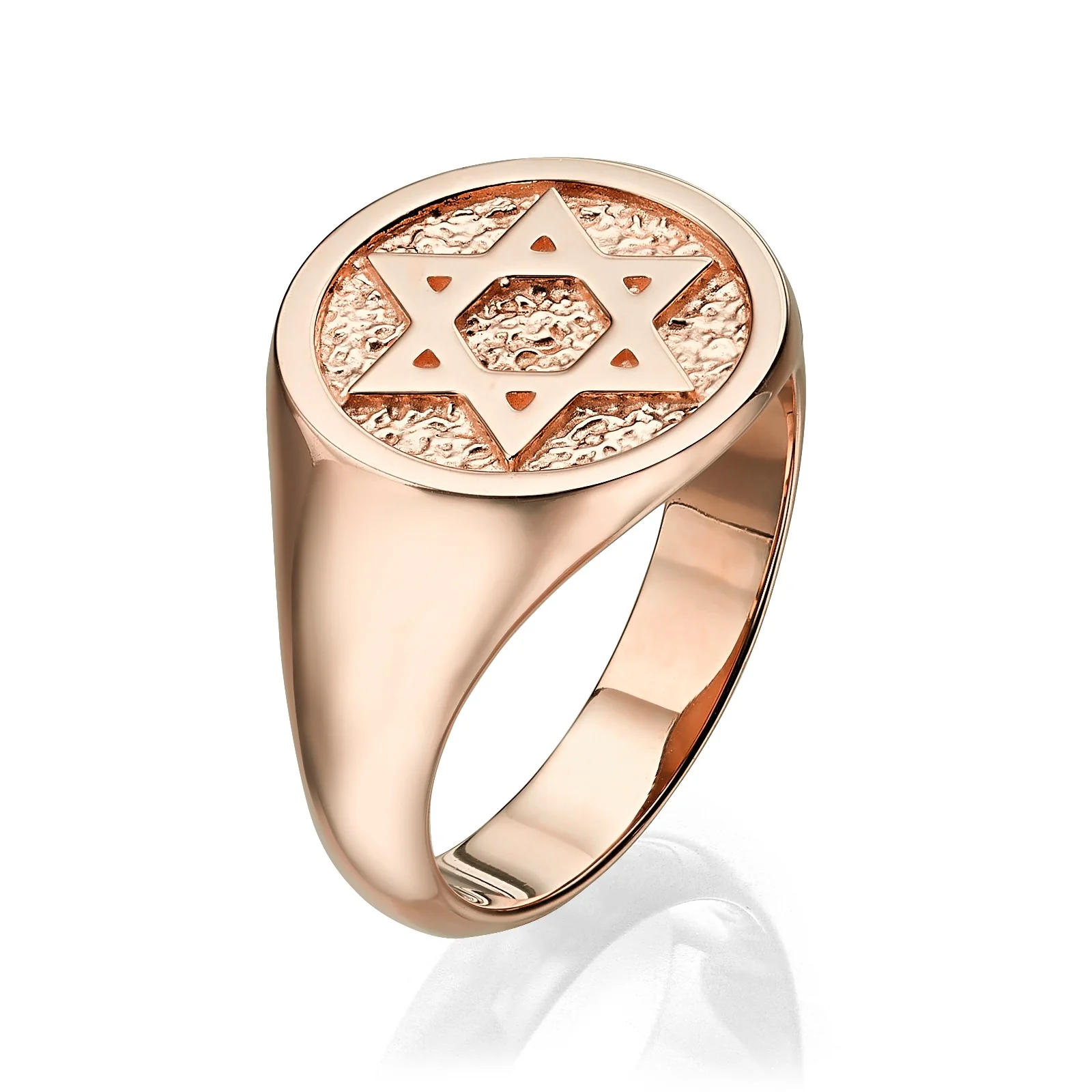 Star of David Signet Ring 14K Gold - Image 6