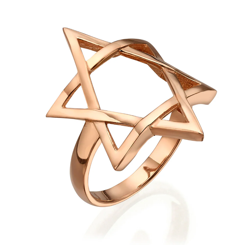 Large Star of David Ring in 14K Gold - Image 3