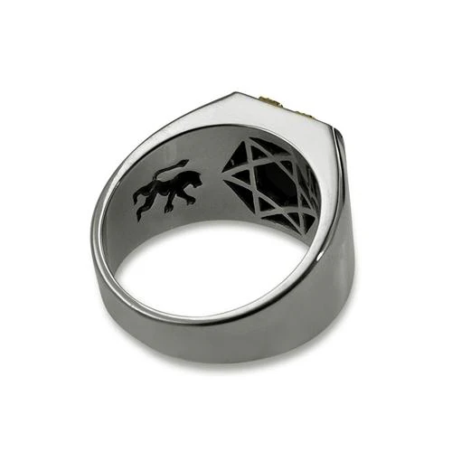 Lion of Judah Silver and Gold Signature Ring - Image 3