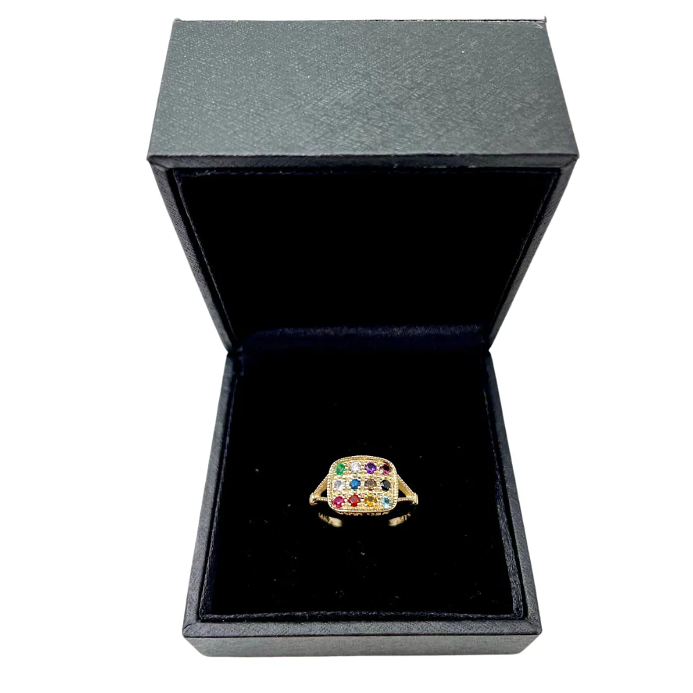 14K Gold Choshen Ring - Slender - Image 4