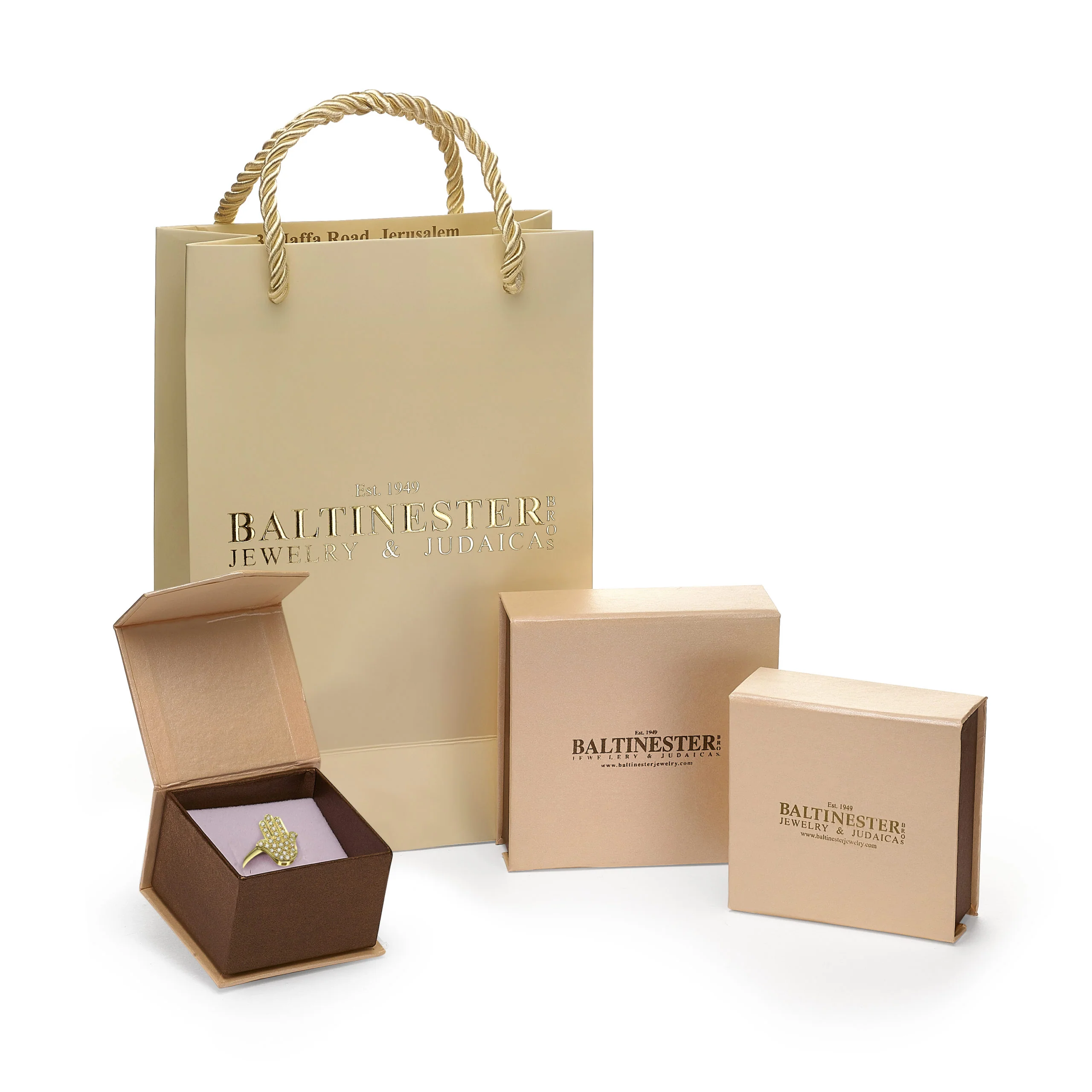 14K Yellow Gold and Silver Thou Shalt Love Kabbalah Ring - Image 7